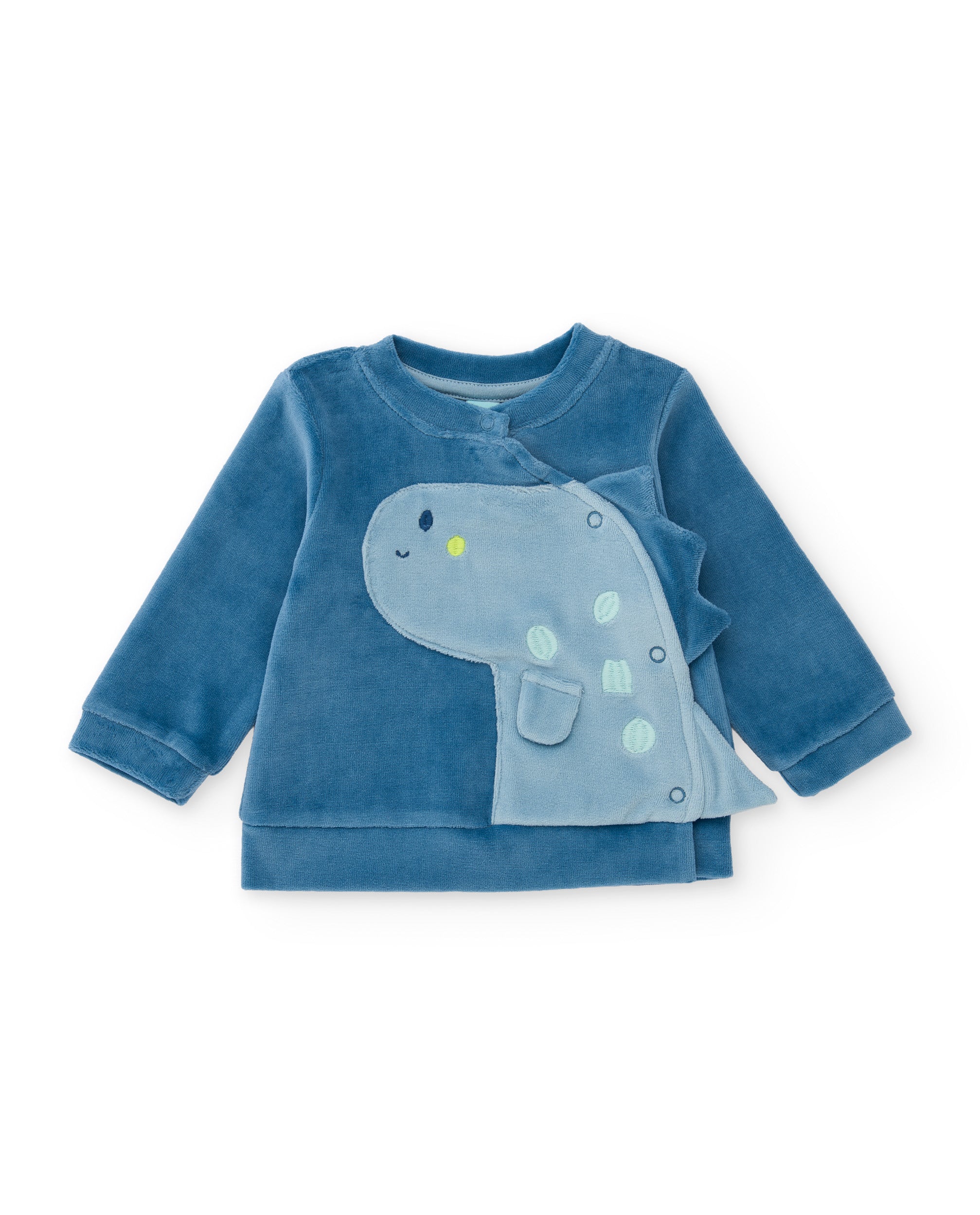 Conjunto de punto de bebé con dinosaurio en relieve