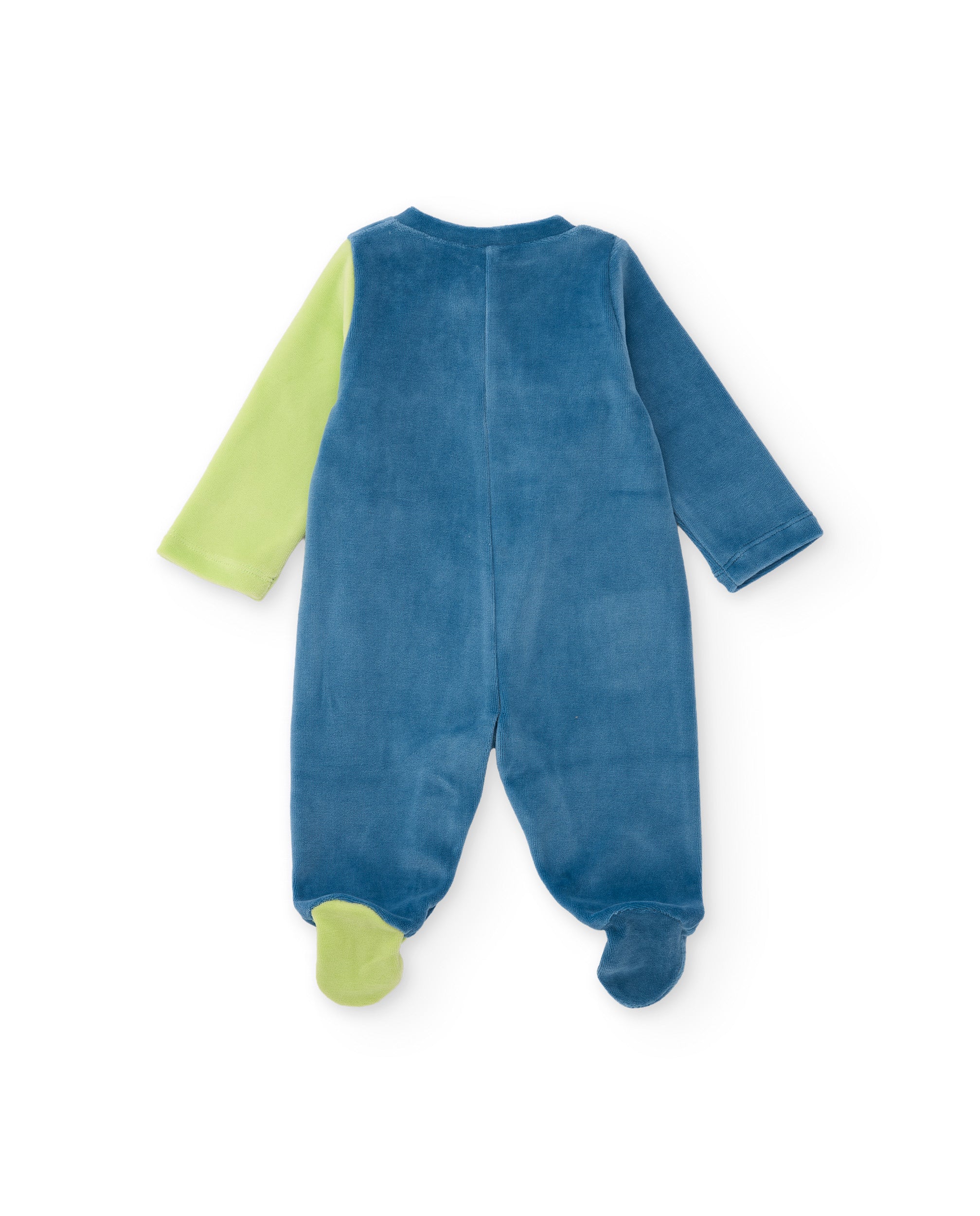 Pelele de felpa de bebé con dinosaurio bordado