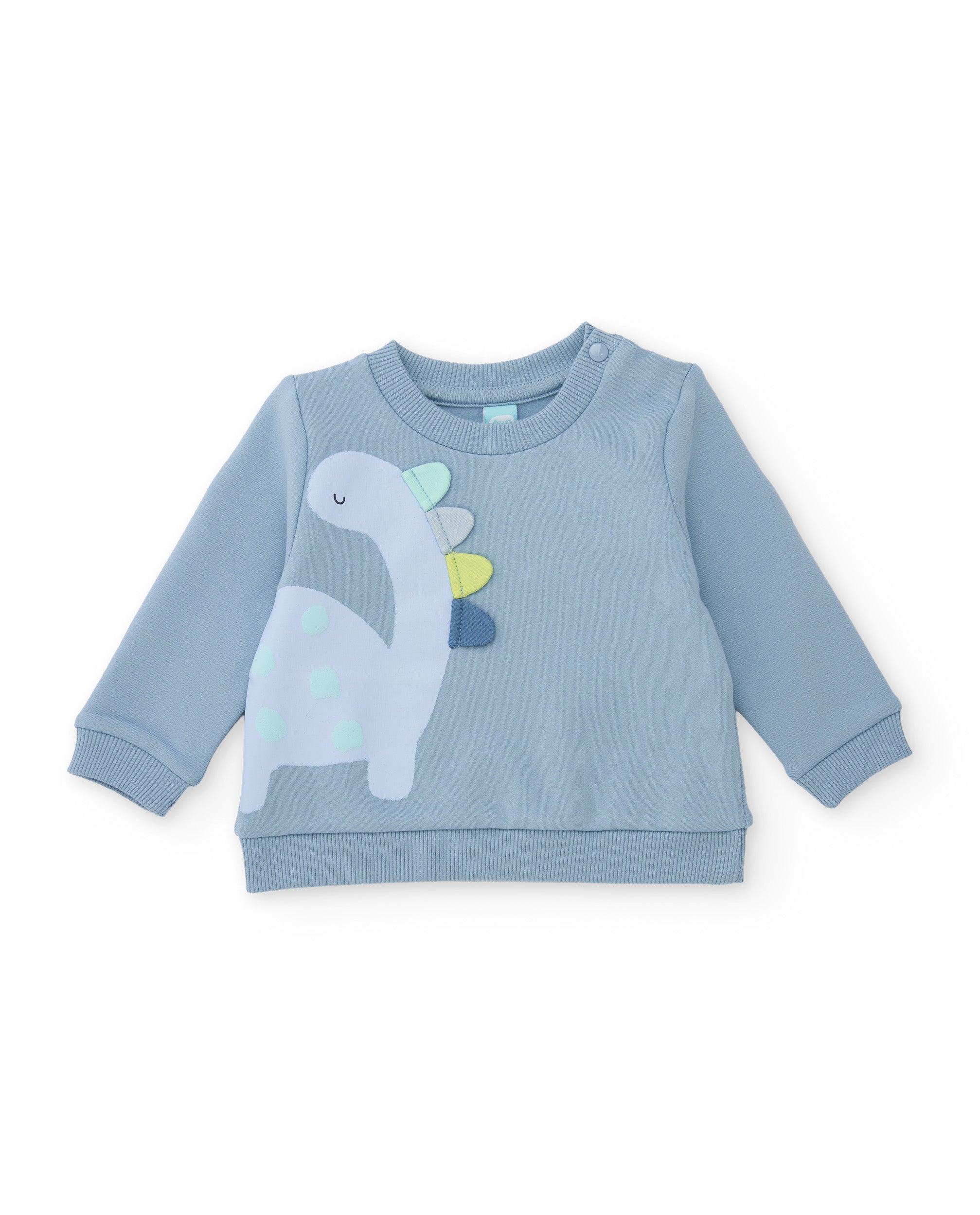 Conjunto de felpa de bebé con dinosaurio en relieve