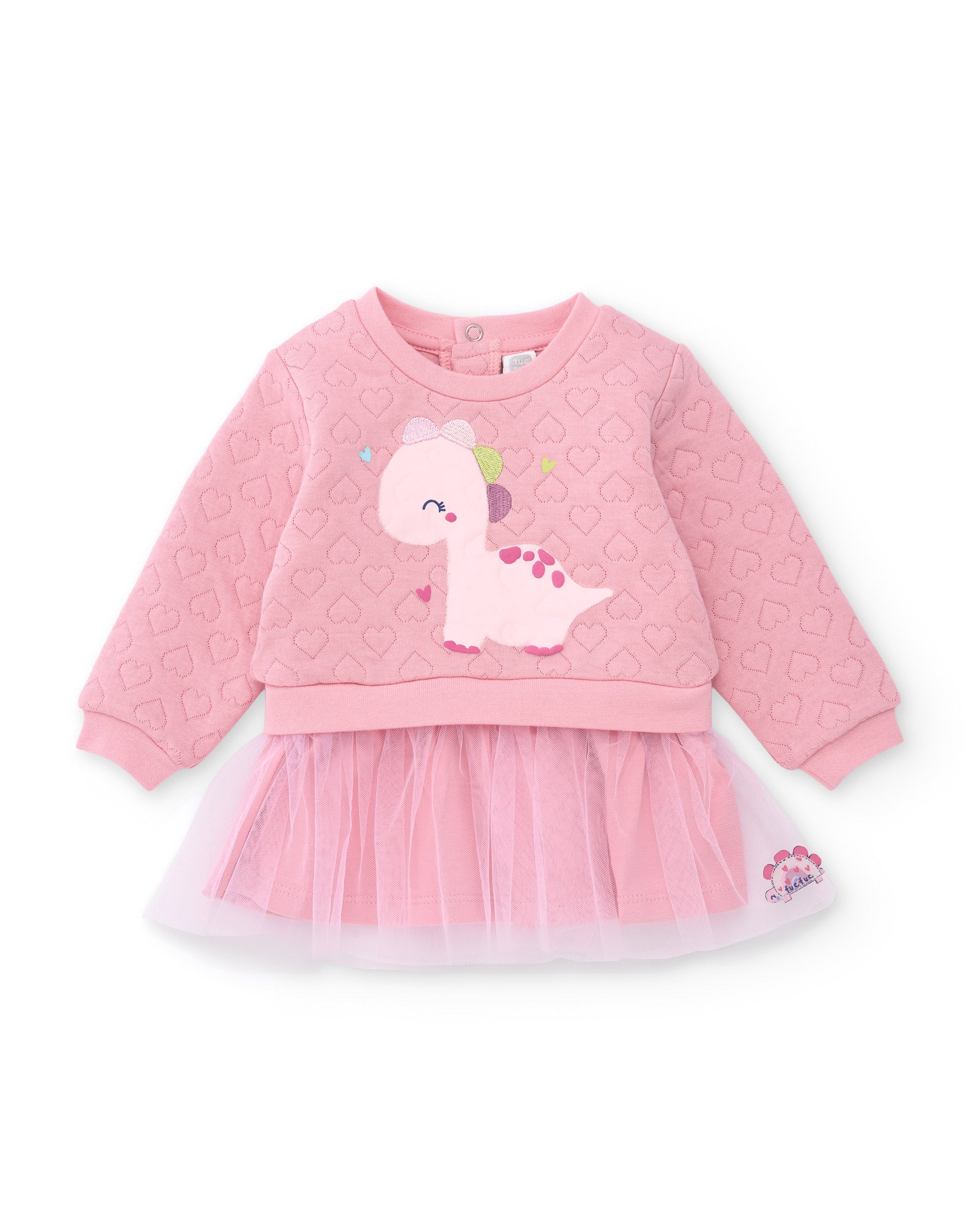 Vestido de felpa de bebé con diseño de dinosaurio