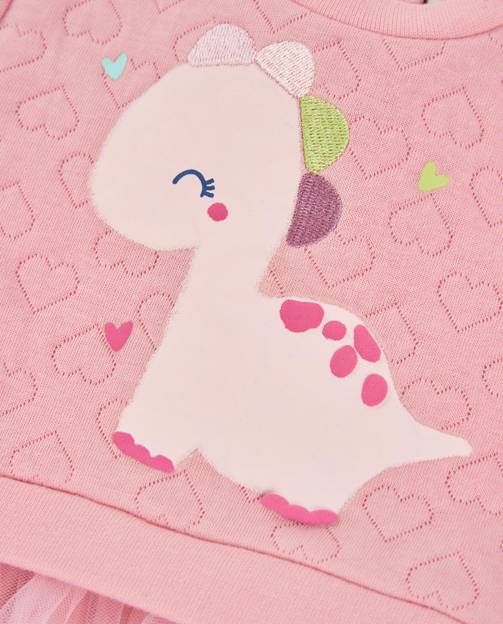 Vestido de felpa de bebé con diseño de dinosaurio