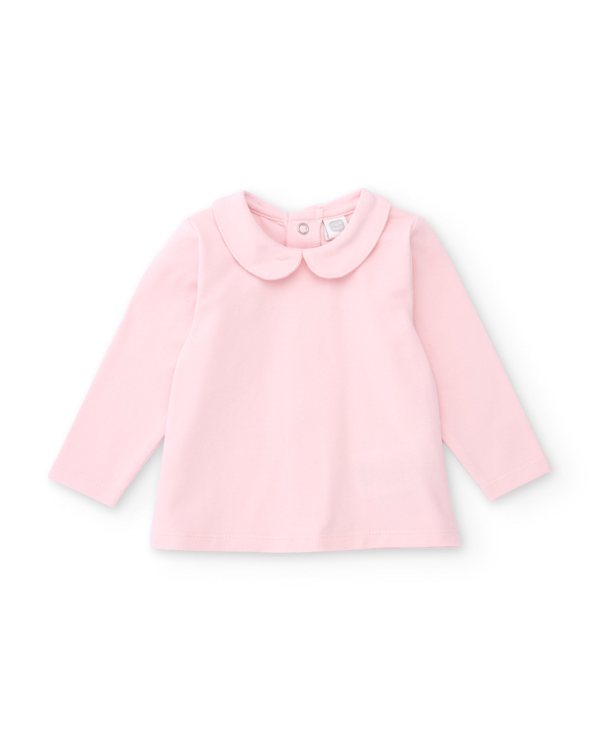 Conjunto de bebé con vestido de tela plana  y camiseta de punto