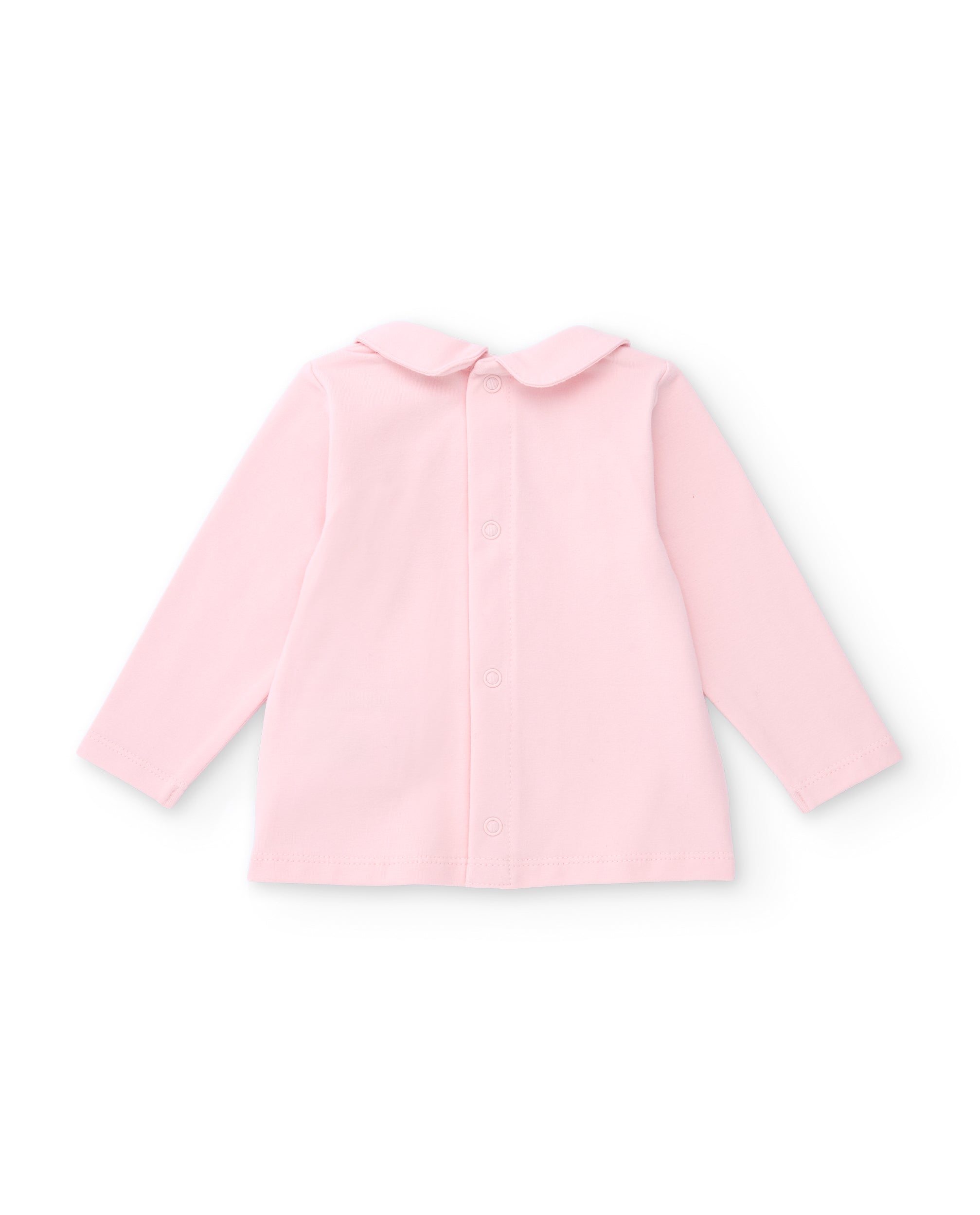 Conjunto de bebé con vestido de tela plana  y camiseta de punto