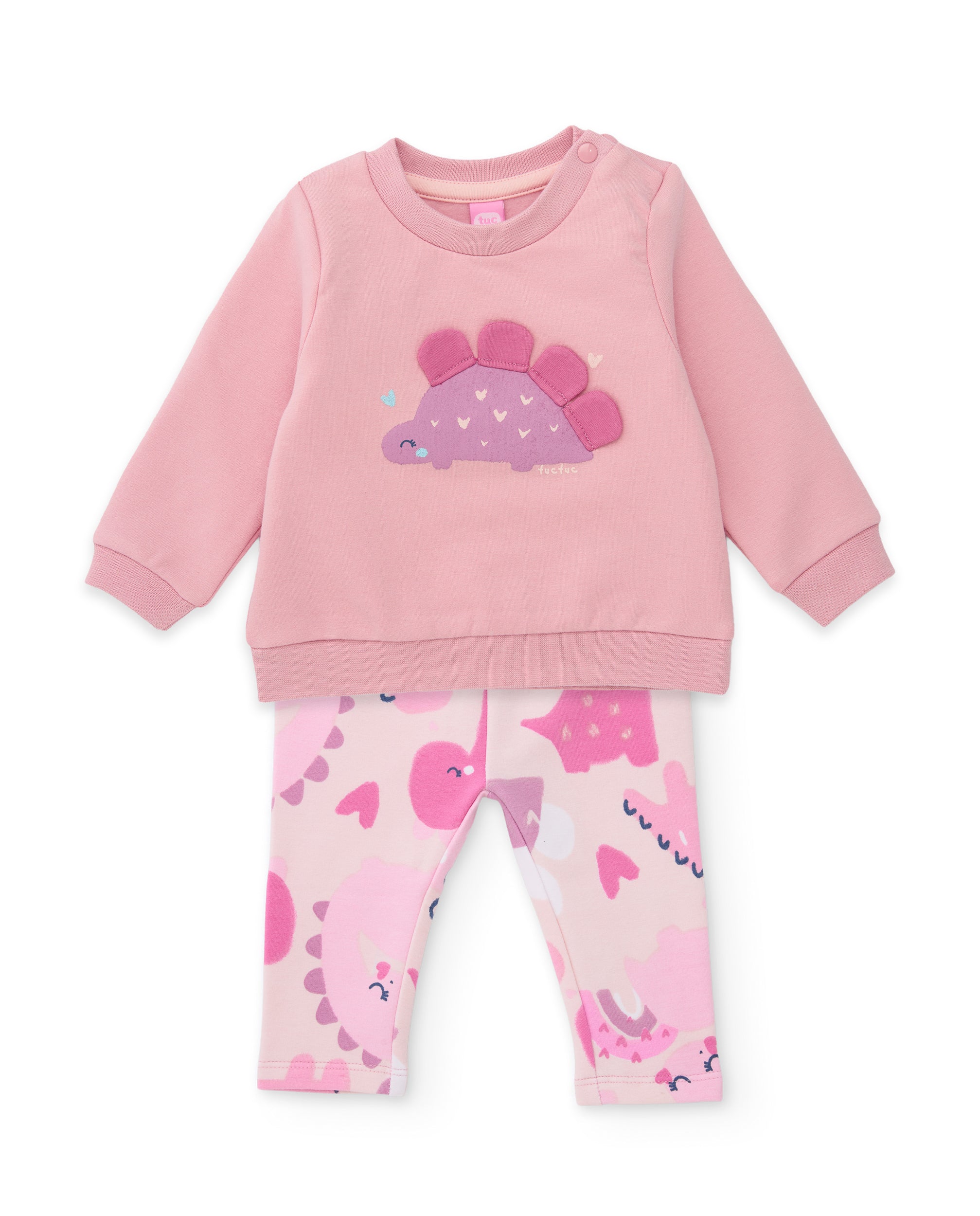 Conjunto de felpa de bebé con sudadera de dinosaurio