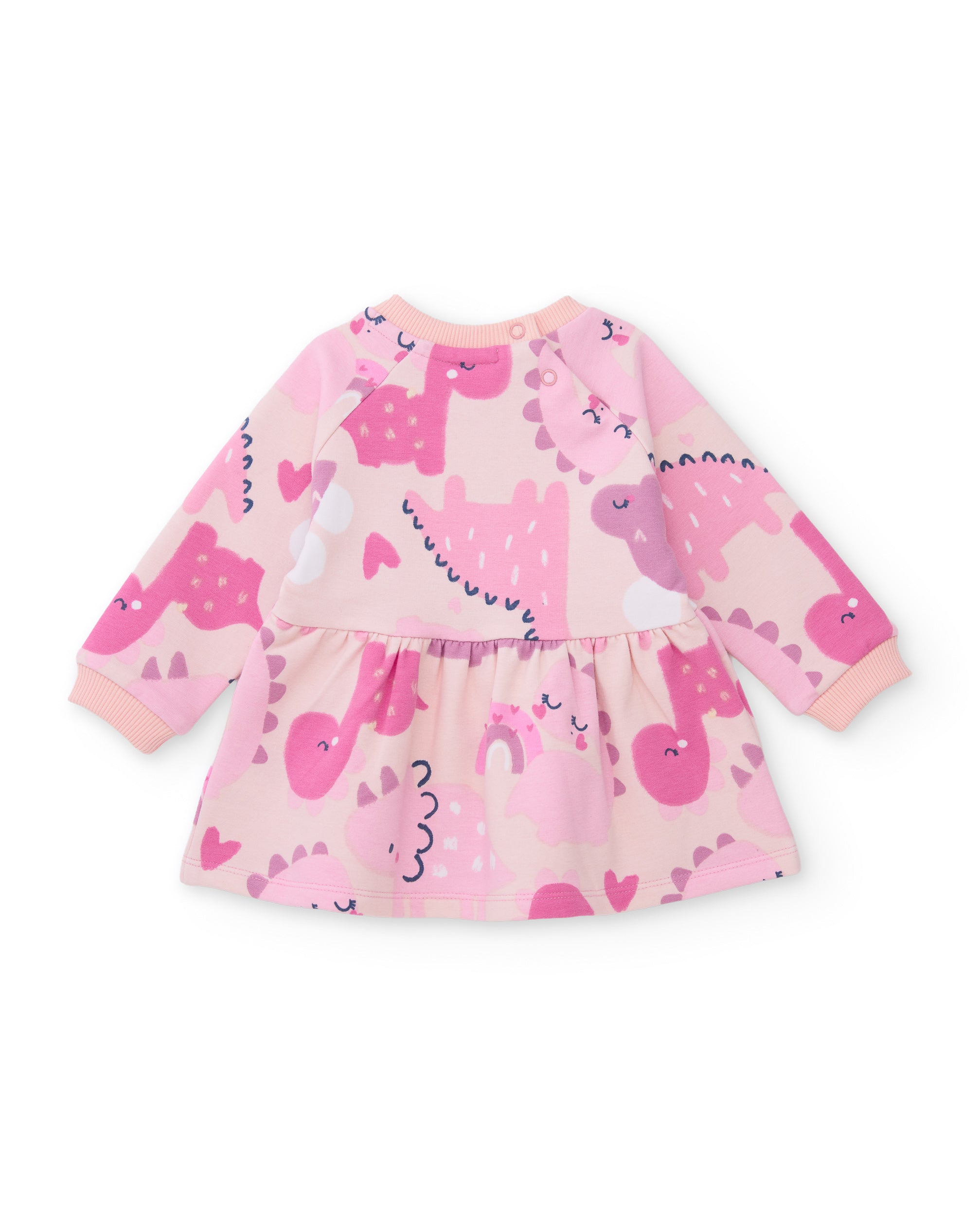 Vestido de felpa de bebé con estampado de dinosaurios