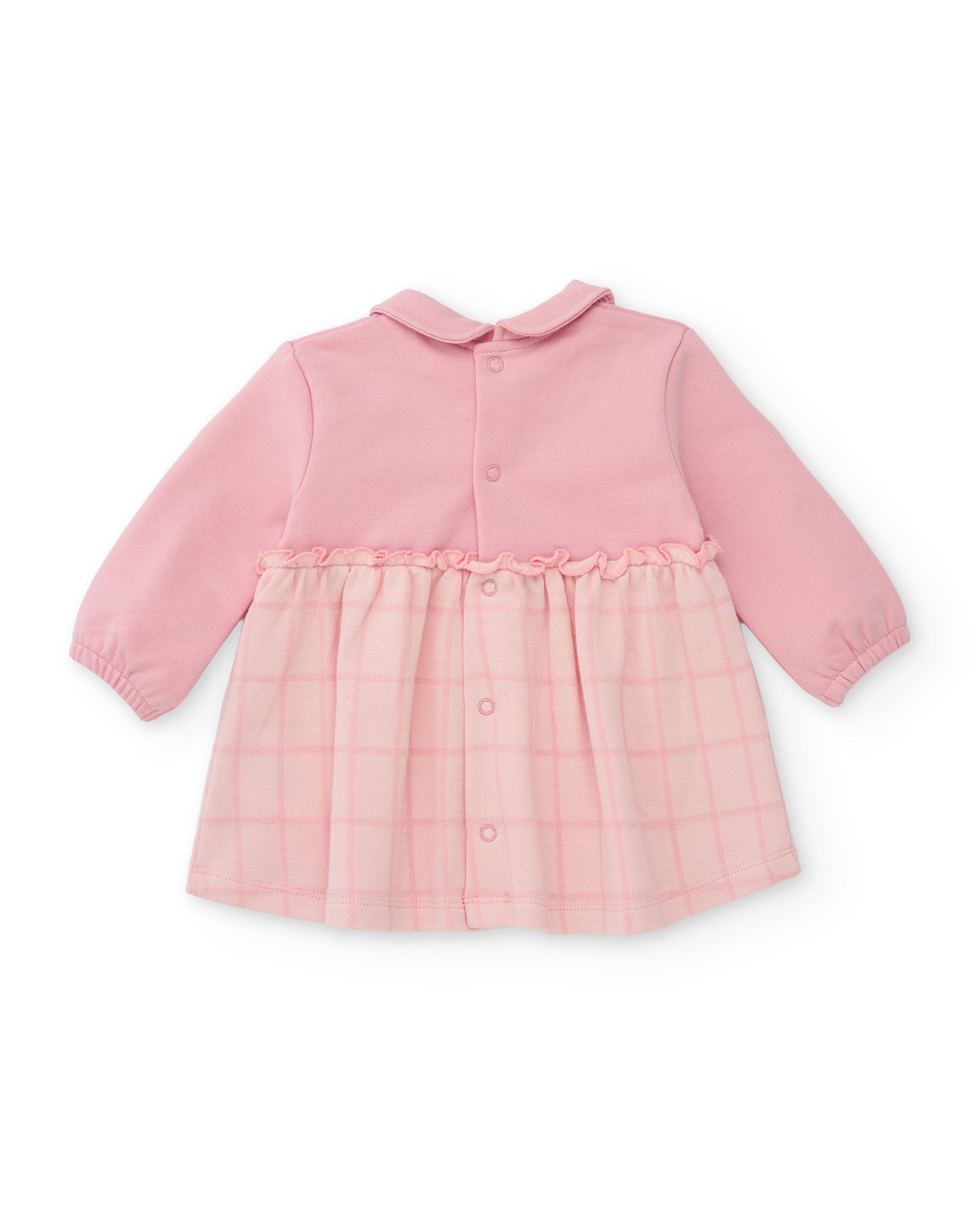 Vestido de felpa de bebé con cuello redondo