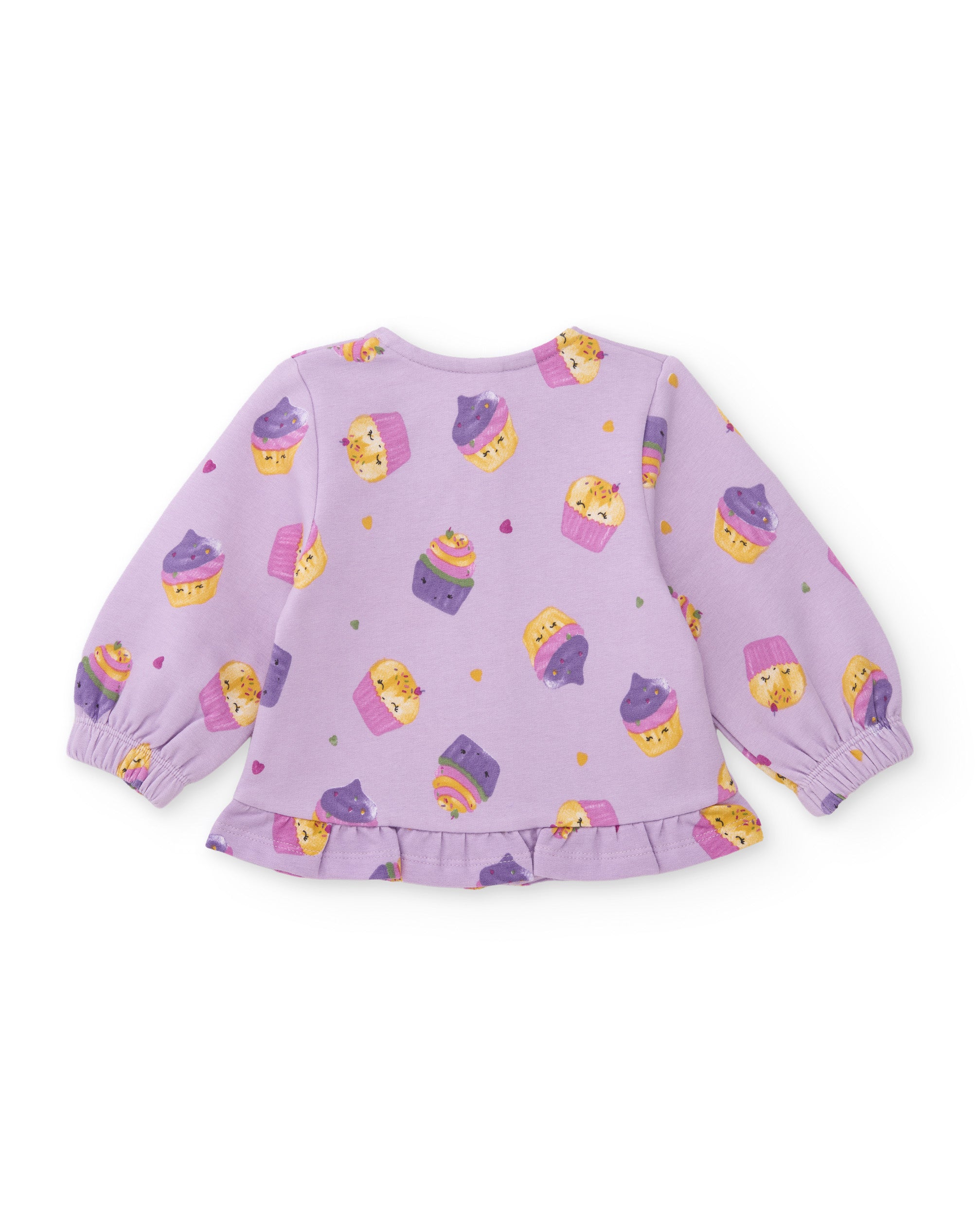 Conjunto de felpa de bebé con estampado de cupcakes