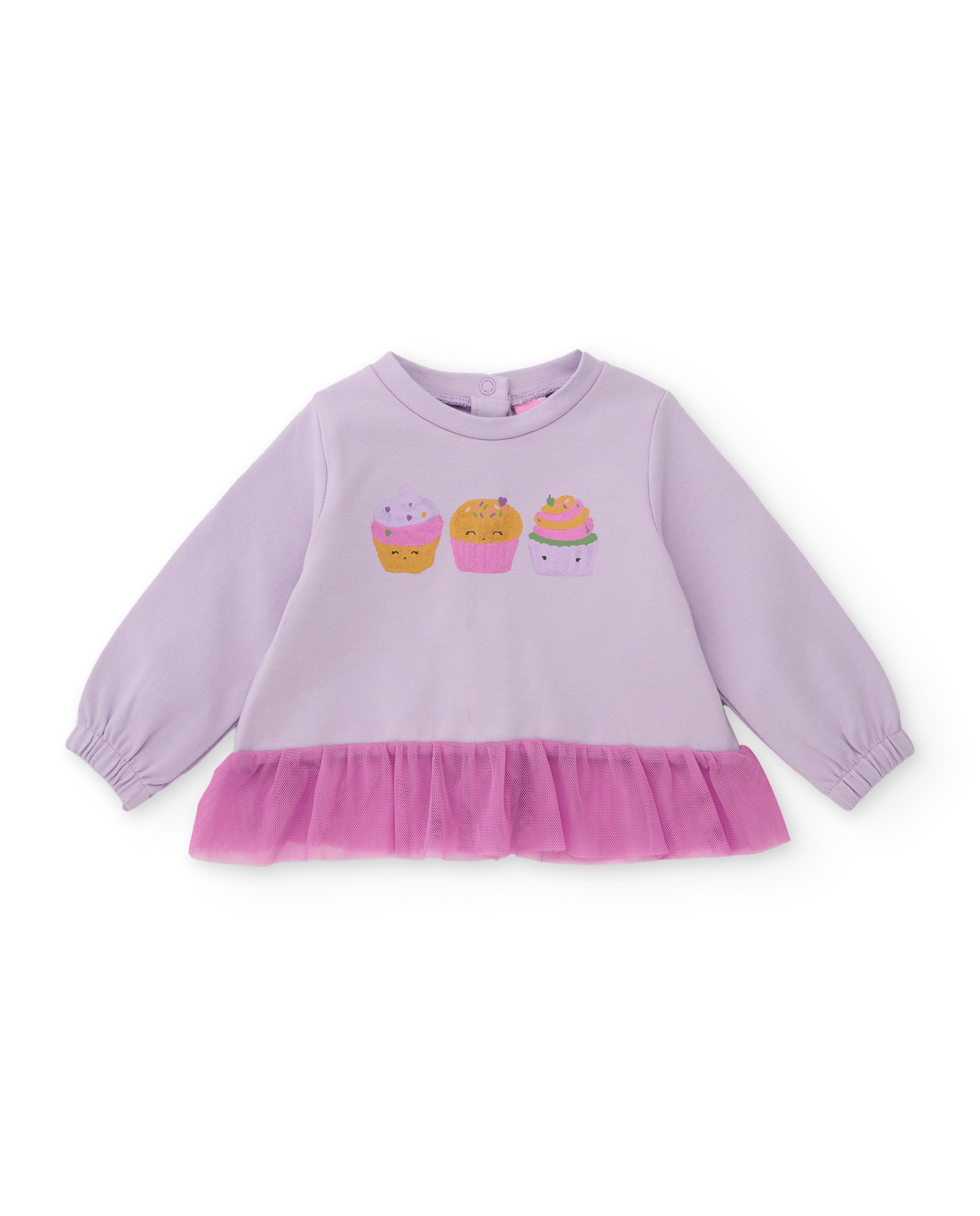 Conjunto de felpa de bebé con estampado de cupcakes