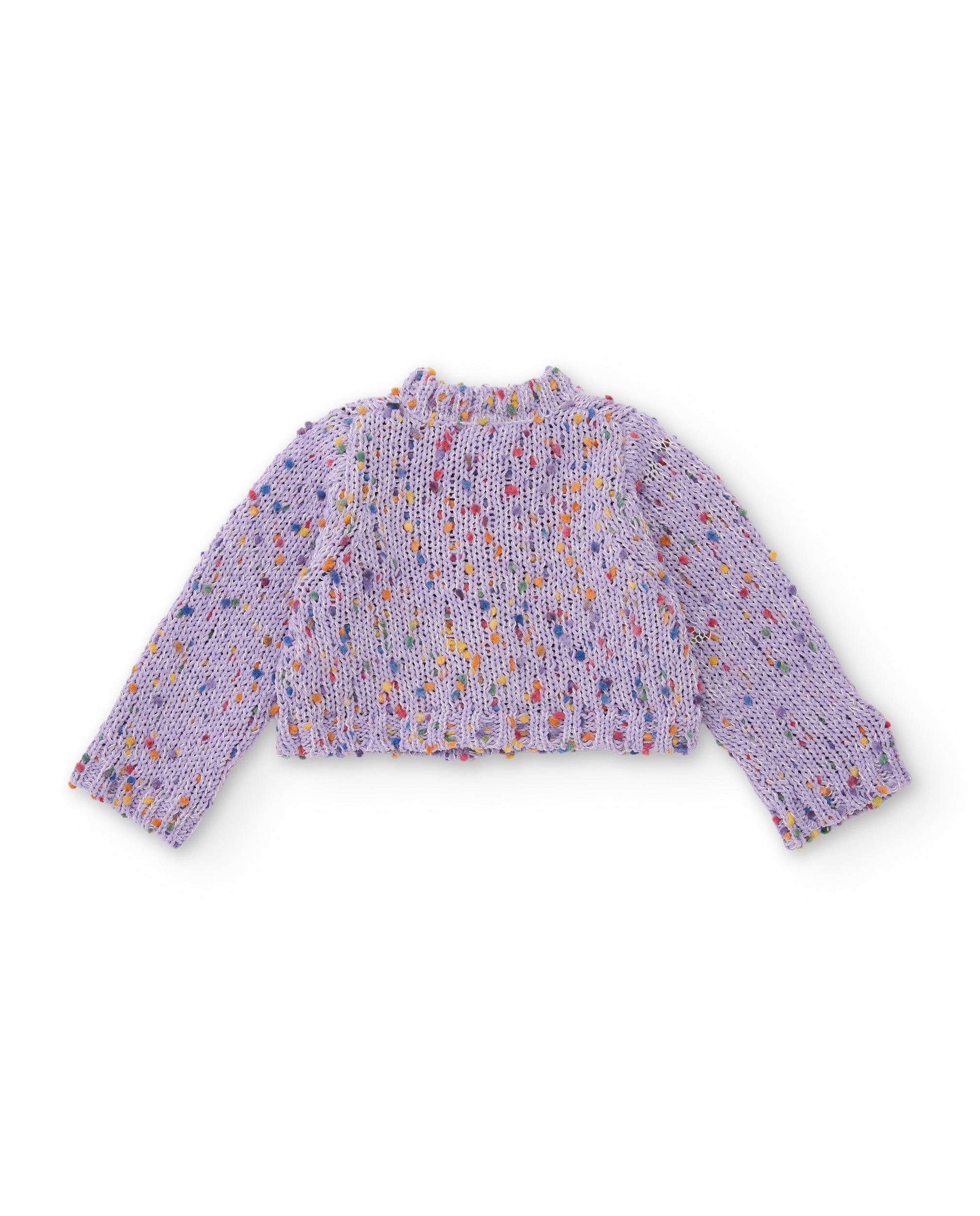 Chaqueta de tricot de bebé con estampado floral
