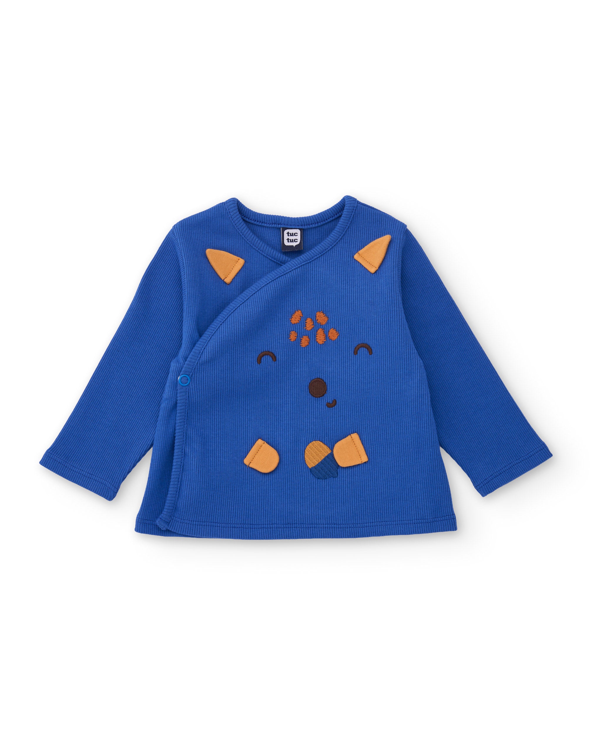 Conjunto de punto de bebé con camiseta cruzada