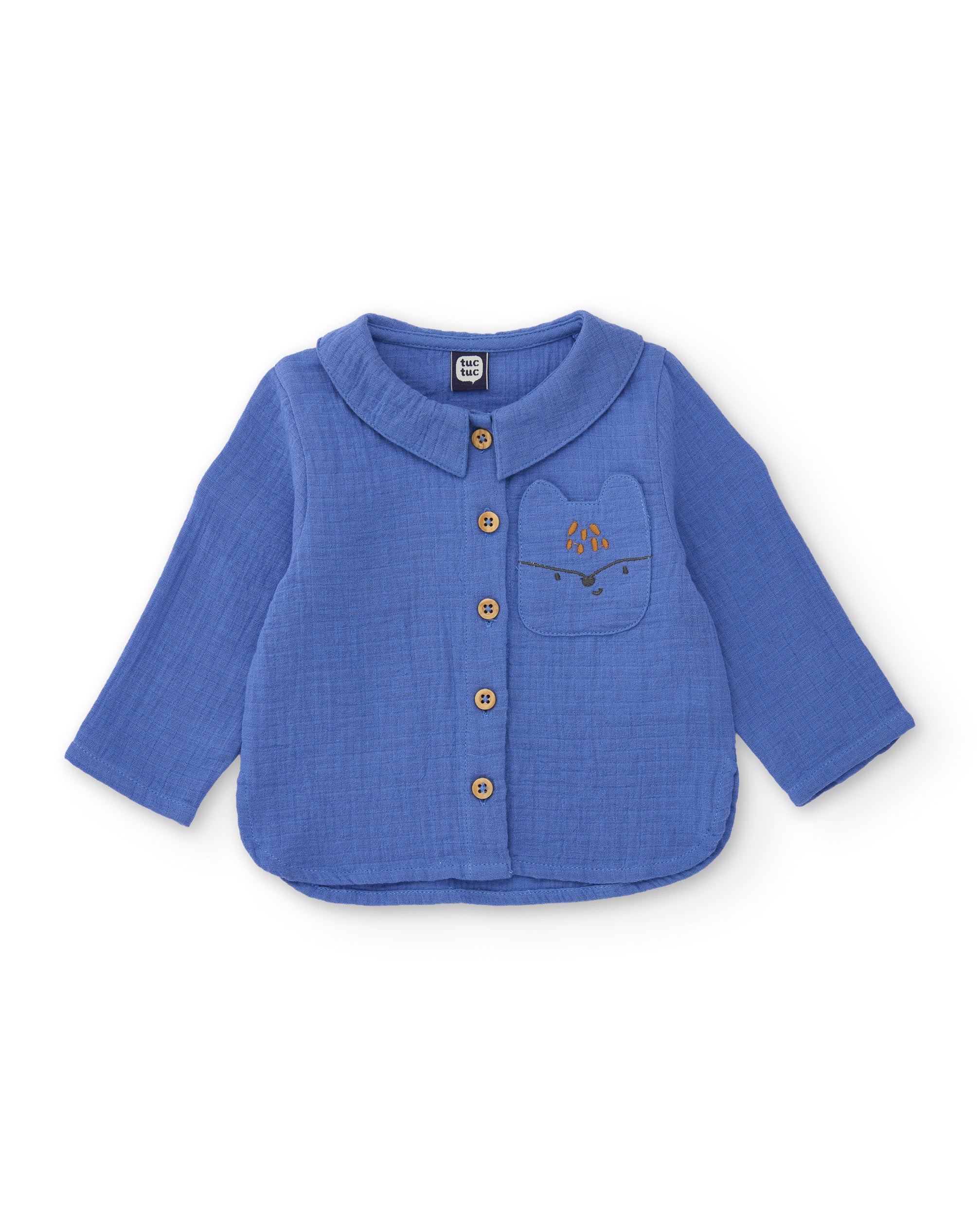Conjunto de bebé con camisa de tela plana
