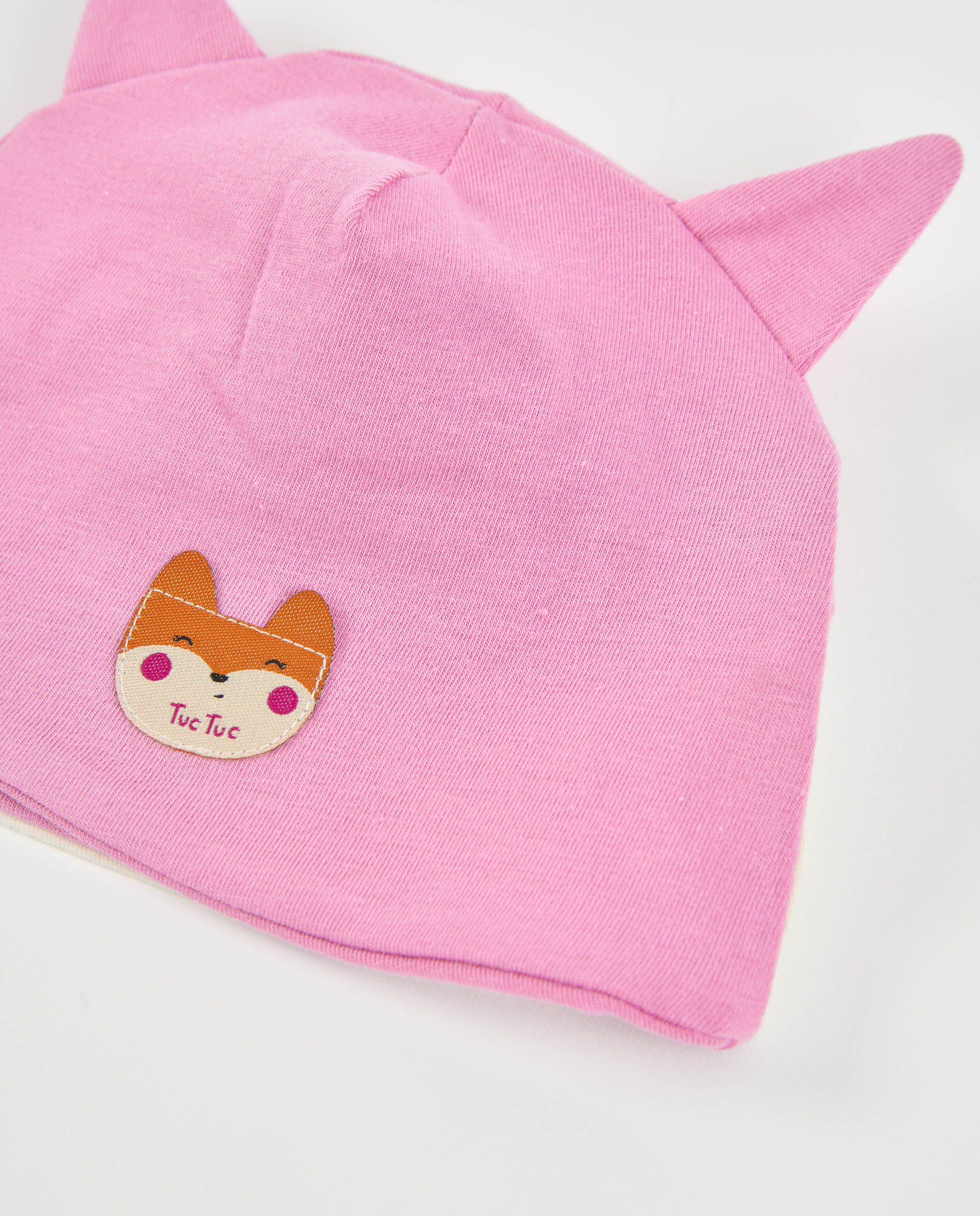 Gorro de bebé de punto con diseño de zorro