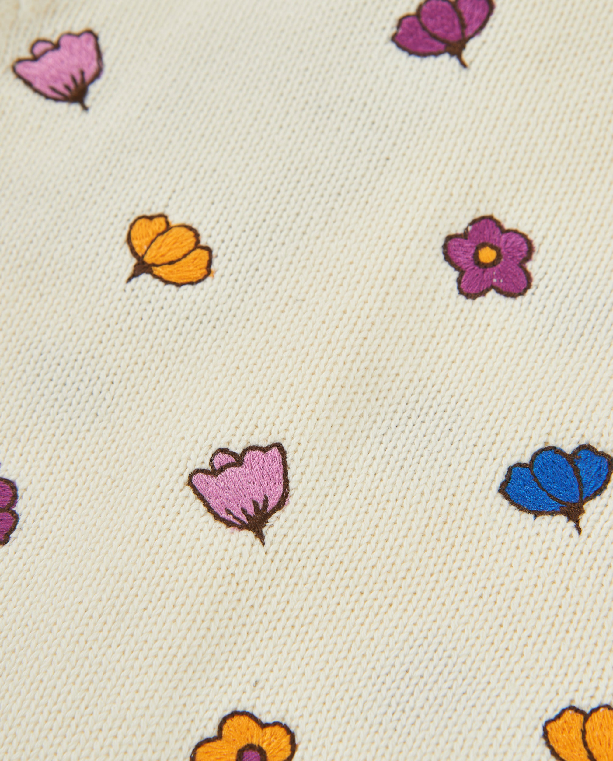 Chaqueta de tricot de bebé con estampado floral