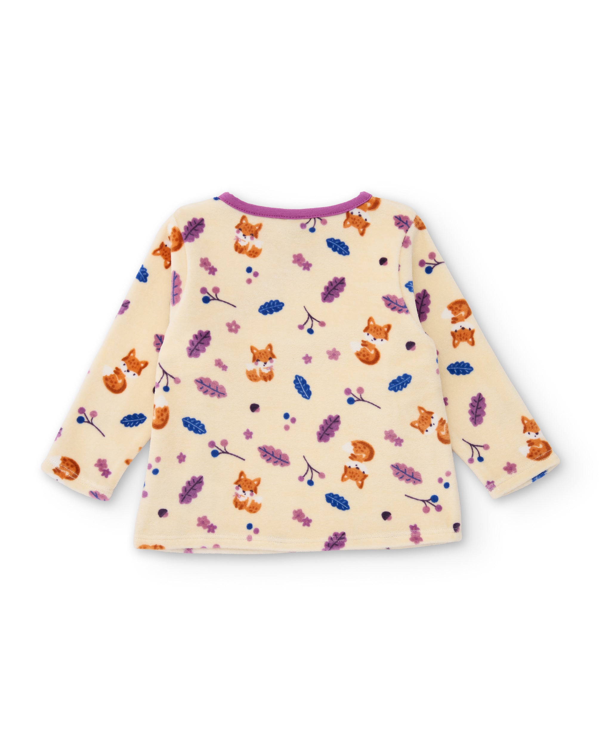 Conjunto de punto de bebé con camiseta cruzada
