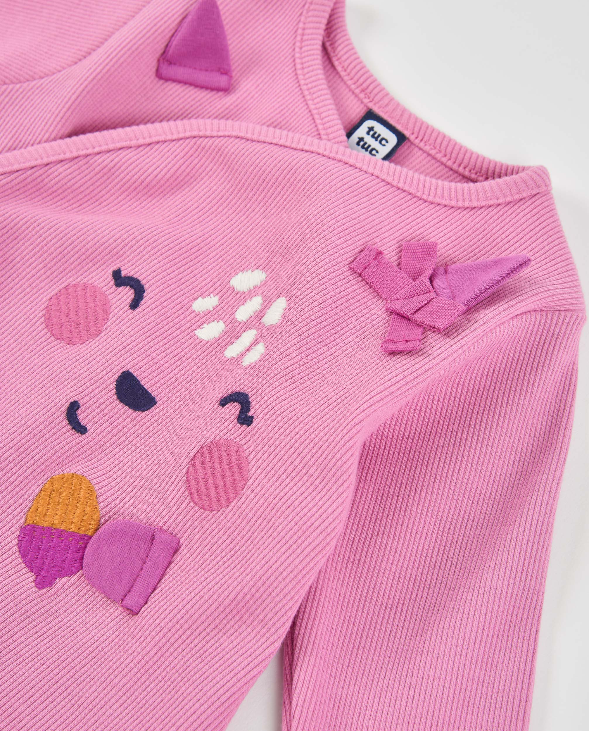 Conjunto de punto de bebé con camiseta estampada