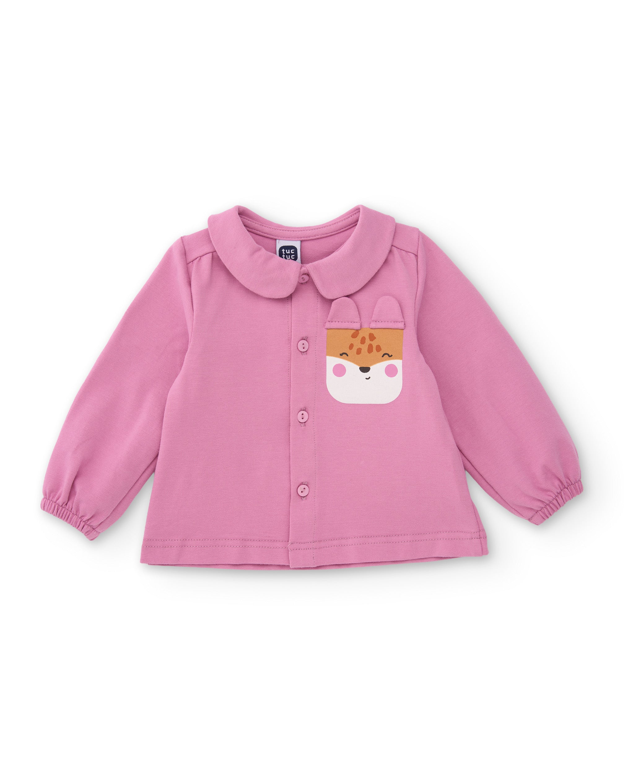 Conjunto de punto de bebé con camiseta de cuello redondo