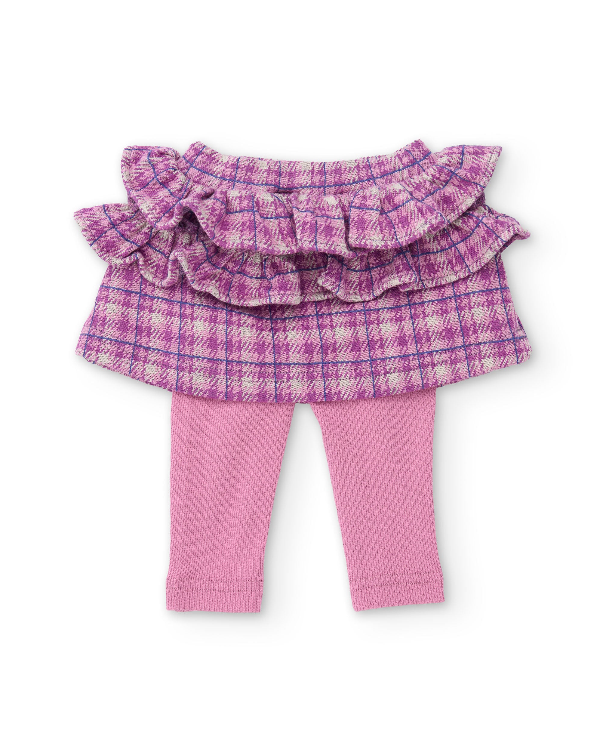 Conjunto de punto de bebé con camiseta de cuello redondo