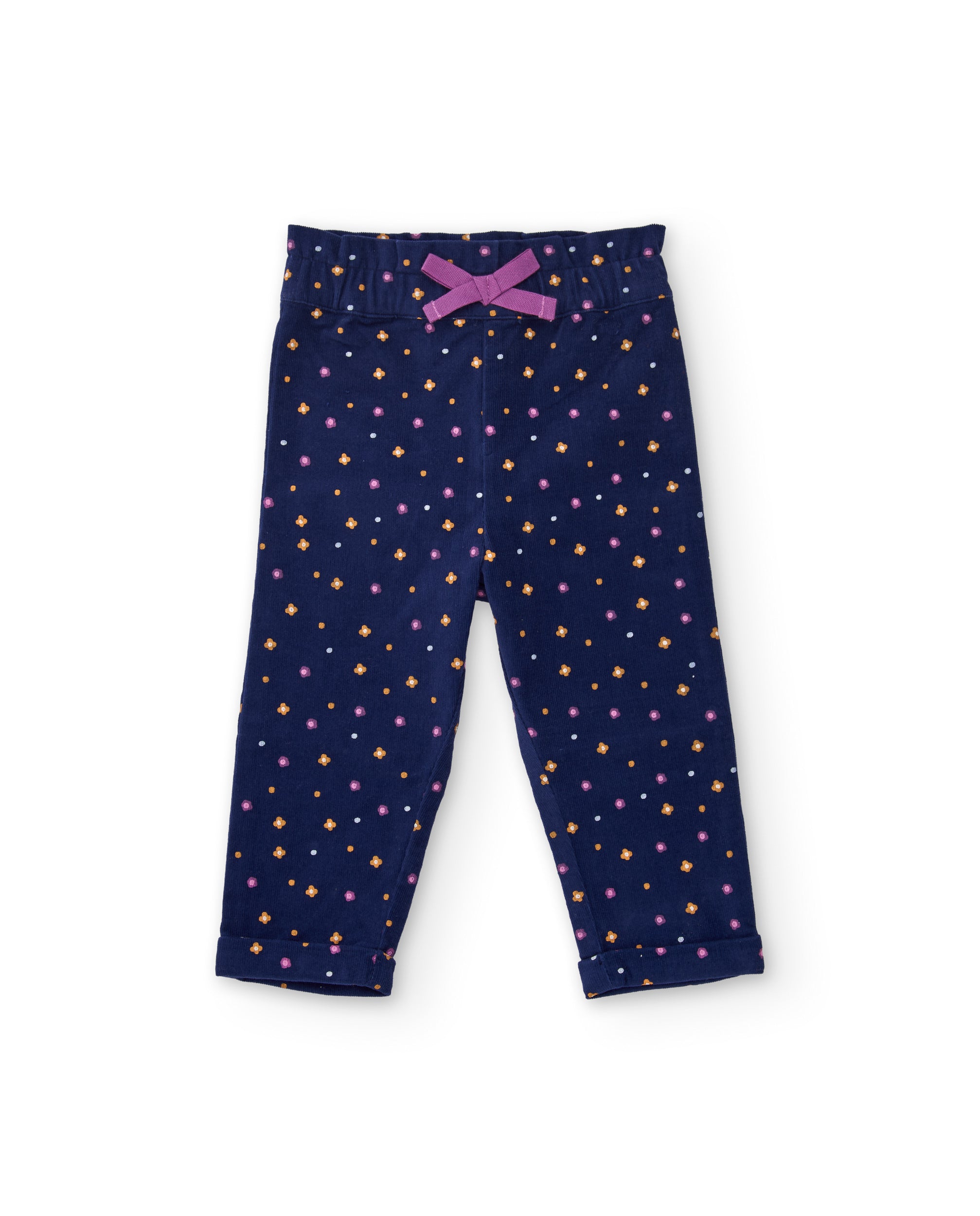 Conjunto de bebé con camiseta de punto y pantalón de lunares de tela plana