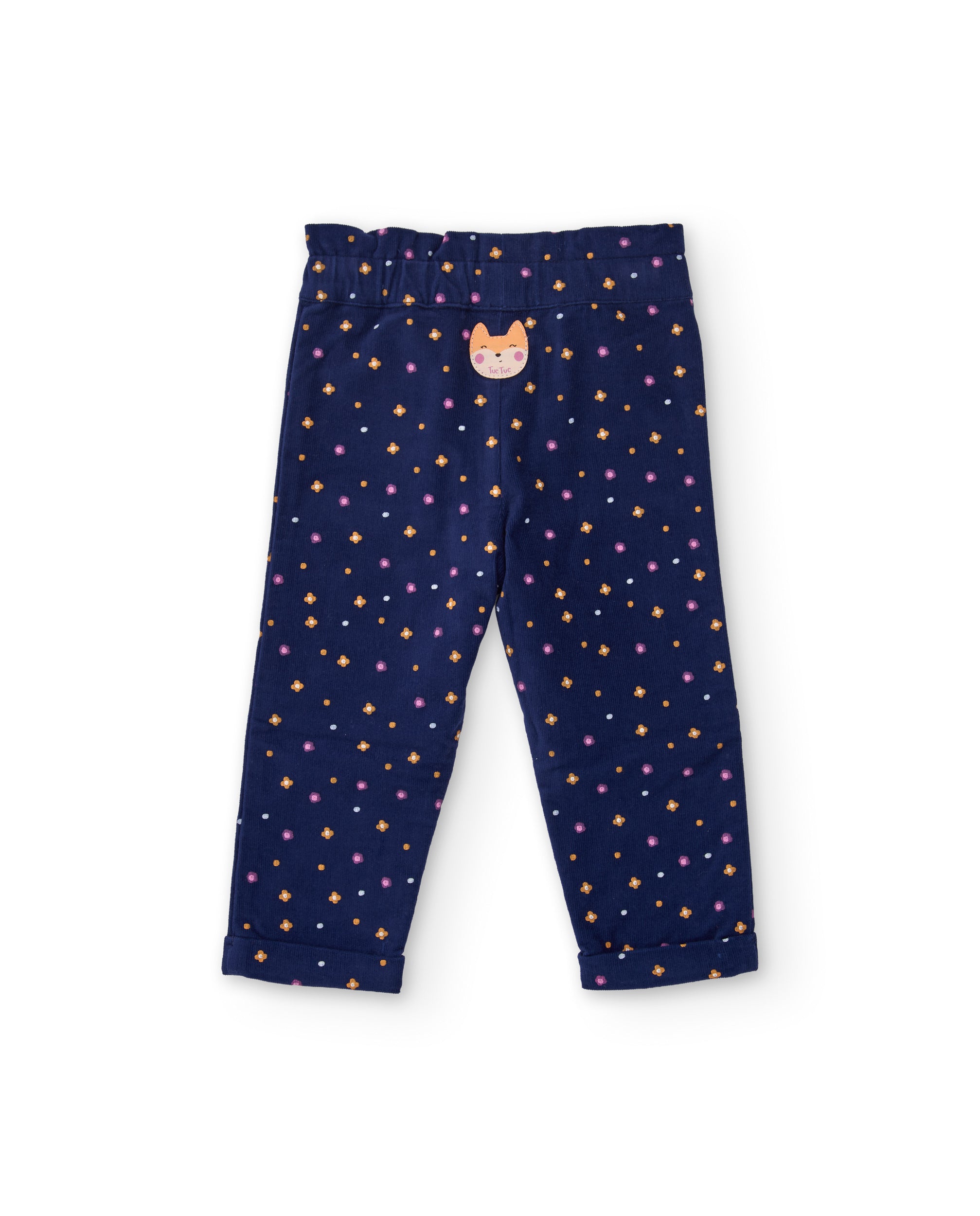 Conjunto de bebé con camiseta de punto y pantalón de lunares de tela plana
