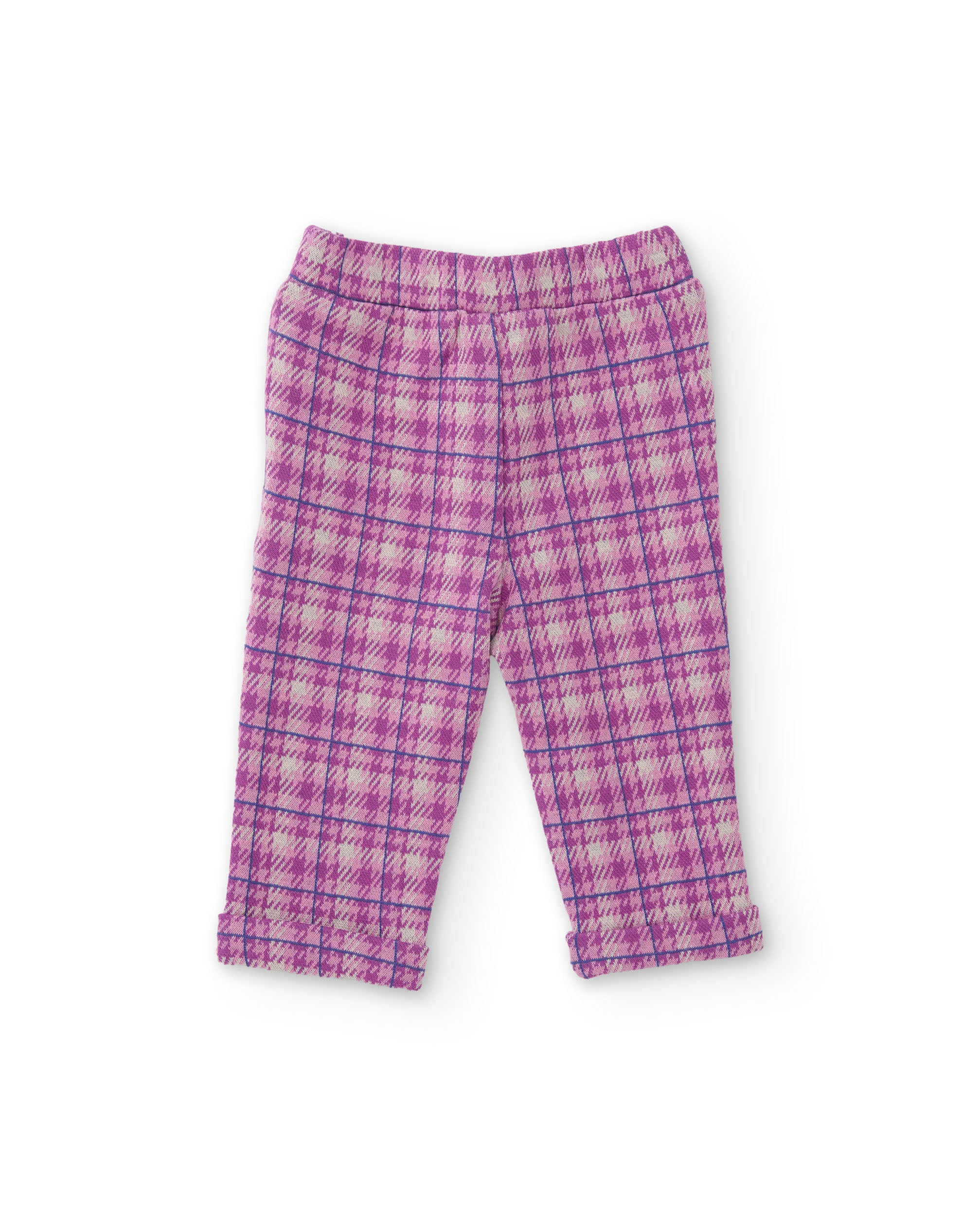 Conjunto de bebé con blusa de volantes de tela plana y pantalón de punto