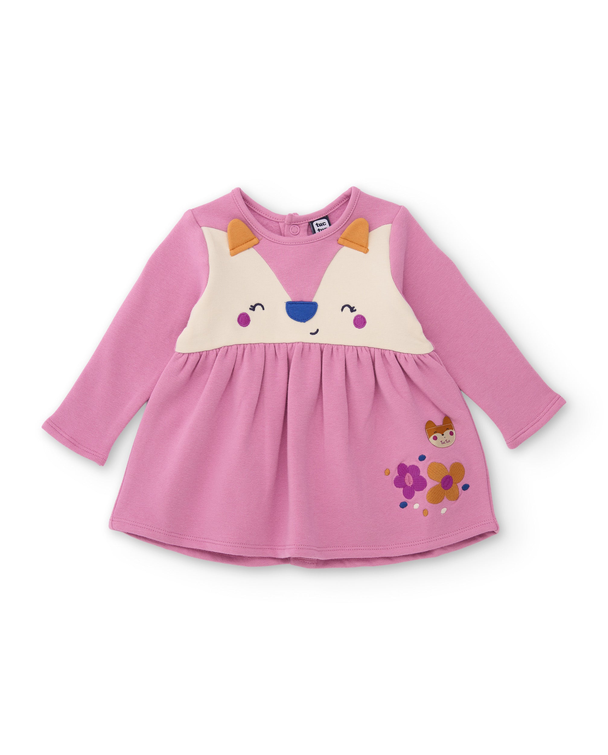 Vestido de felpa de bebé con estampado de animales