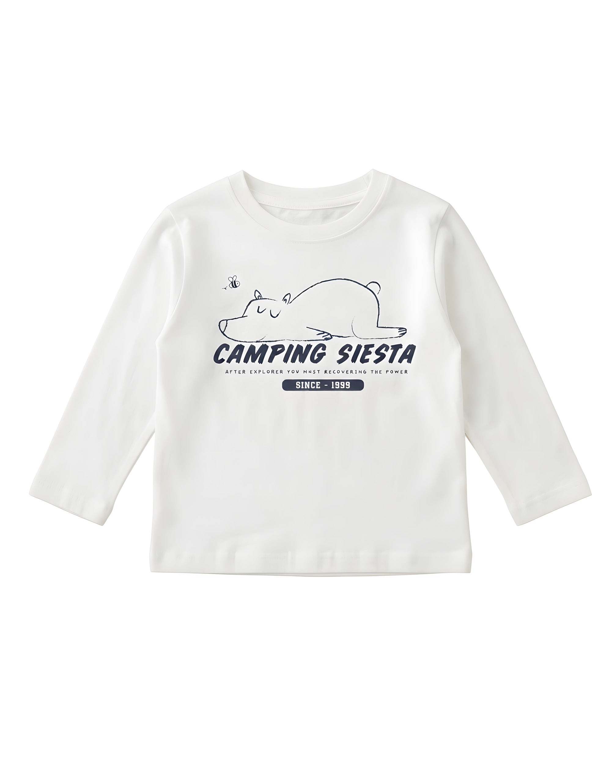 Camiseta de niño de punto con estampado de oso y tacto suave