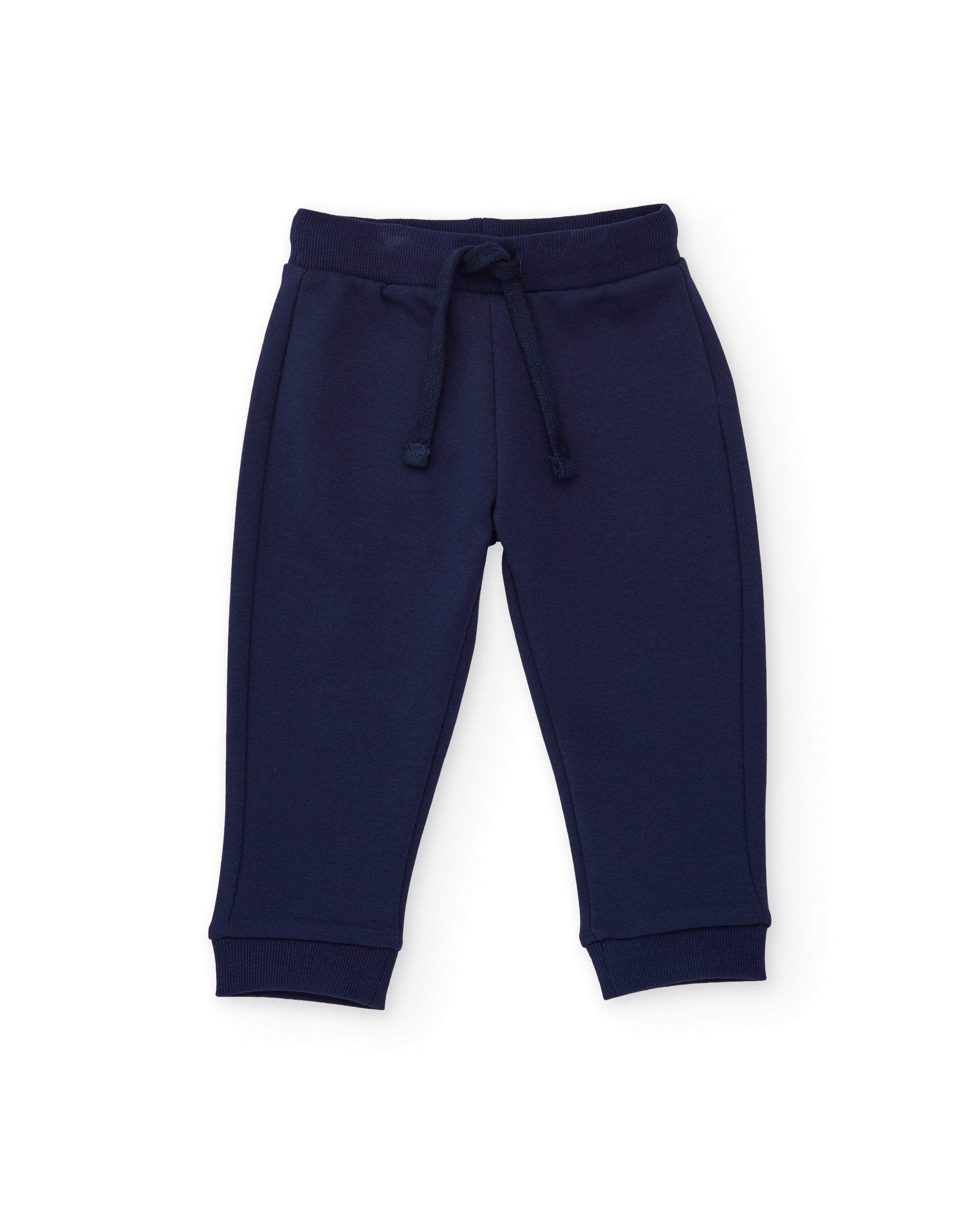 Conjunto de niño con camiseta estampada de punto y pantalón de felpa