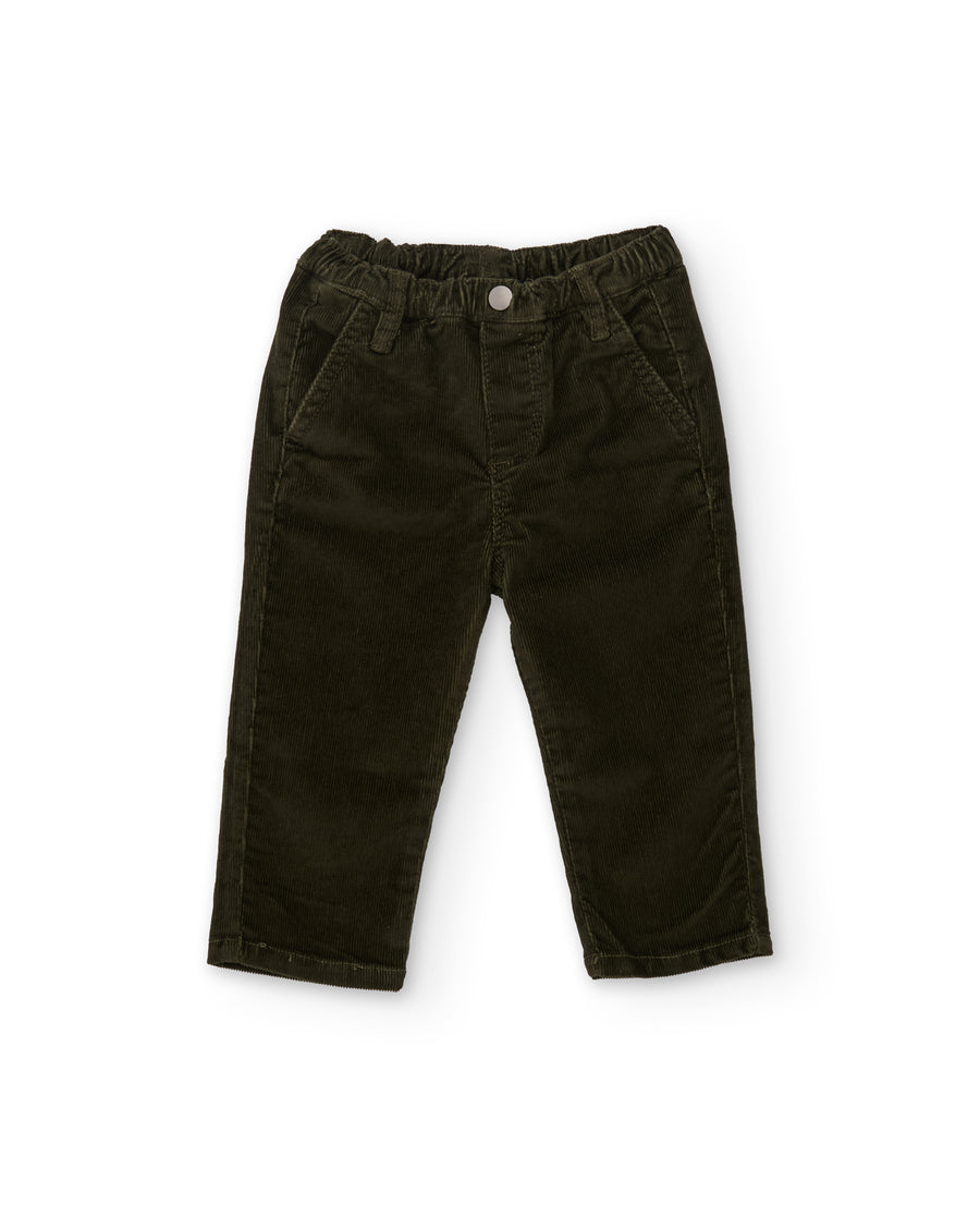 Pantalon enfant en velours côtelé à ceinture ajustable