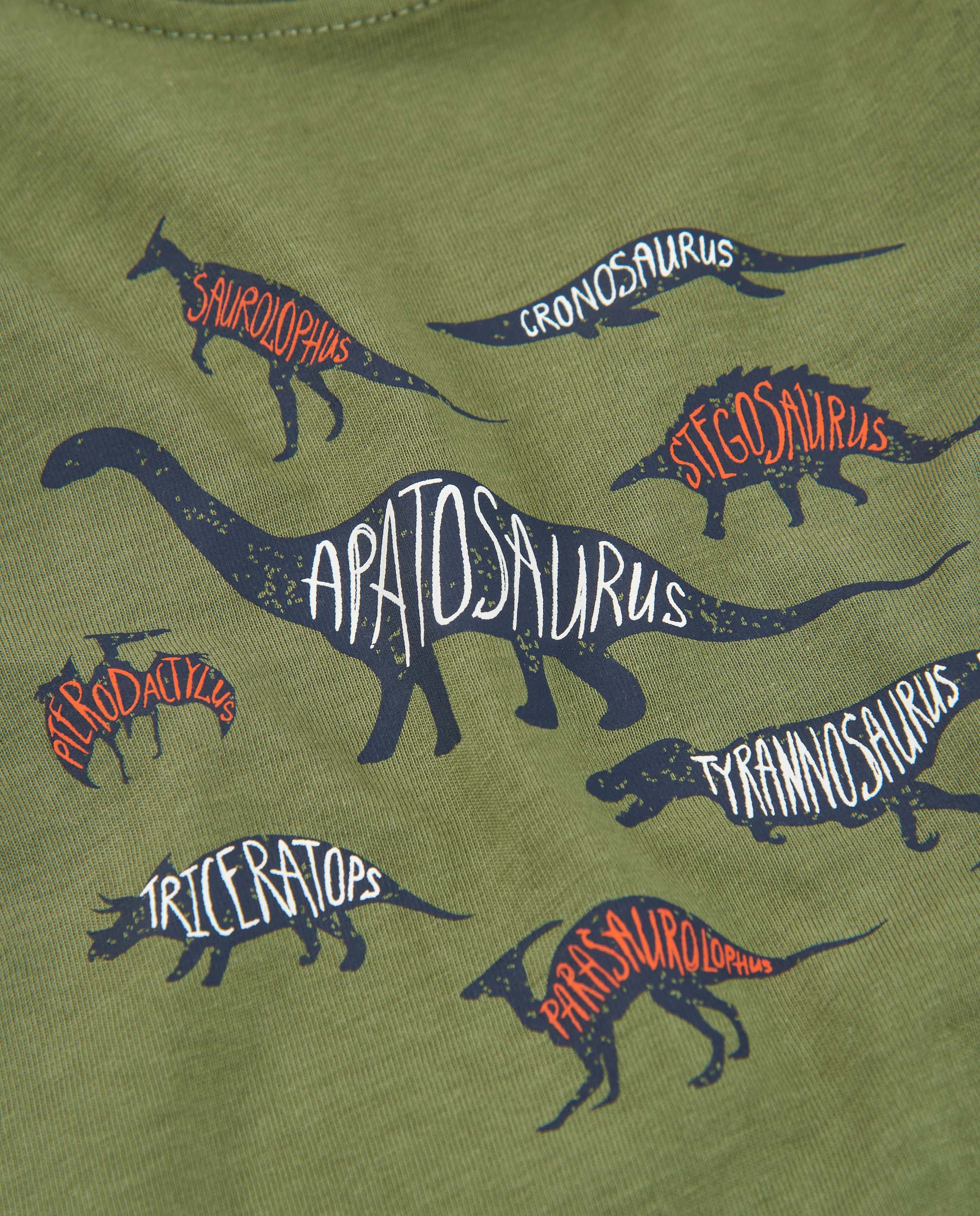 Camiseta de niño de punto con estampado de dinosaurios