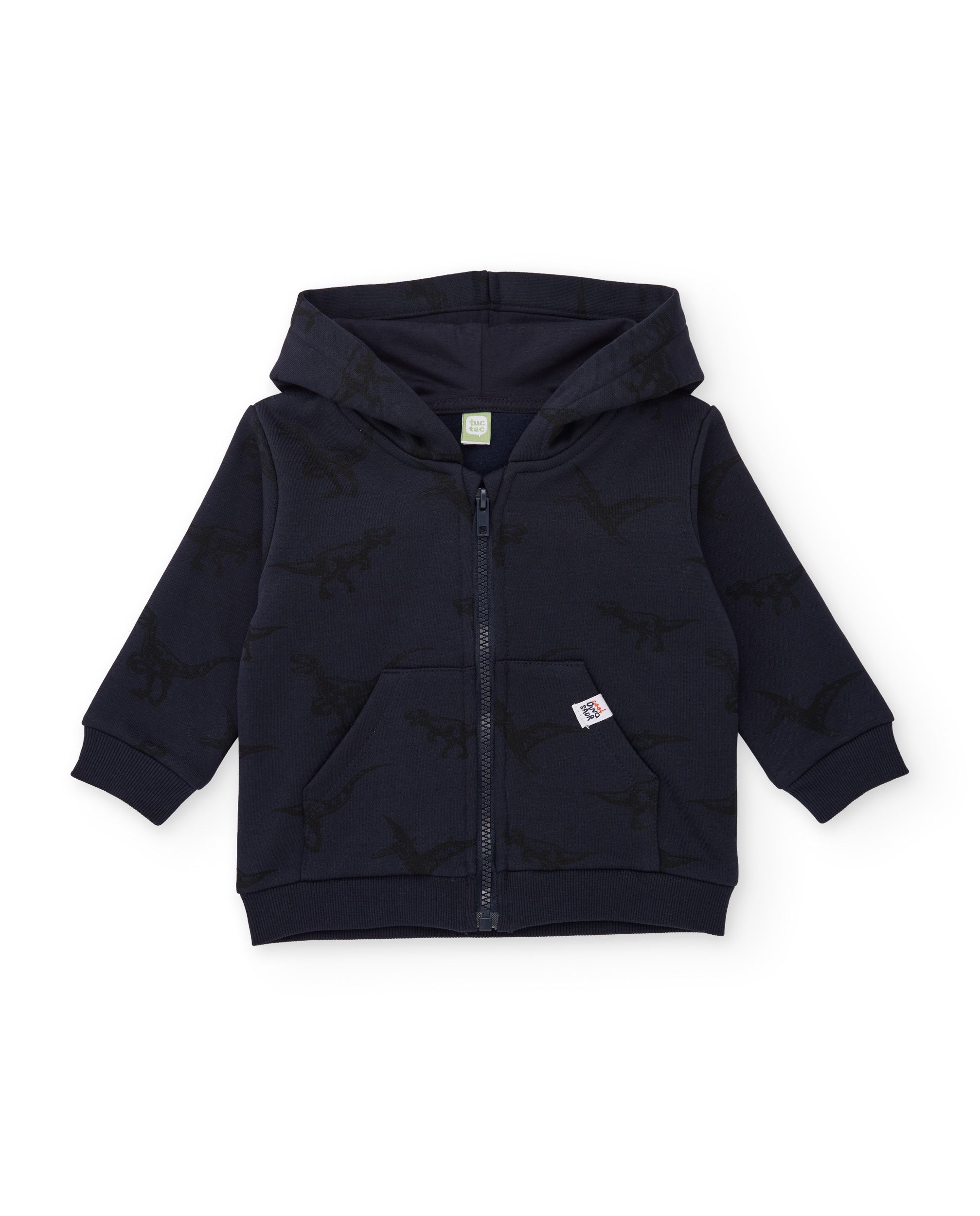 Sudadera de niño de felpa con con cremallera y capucha
