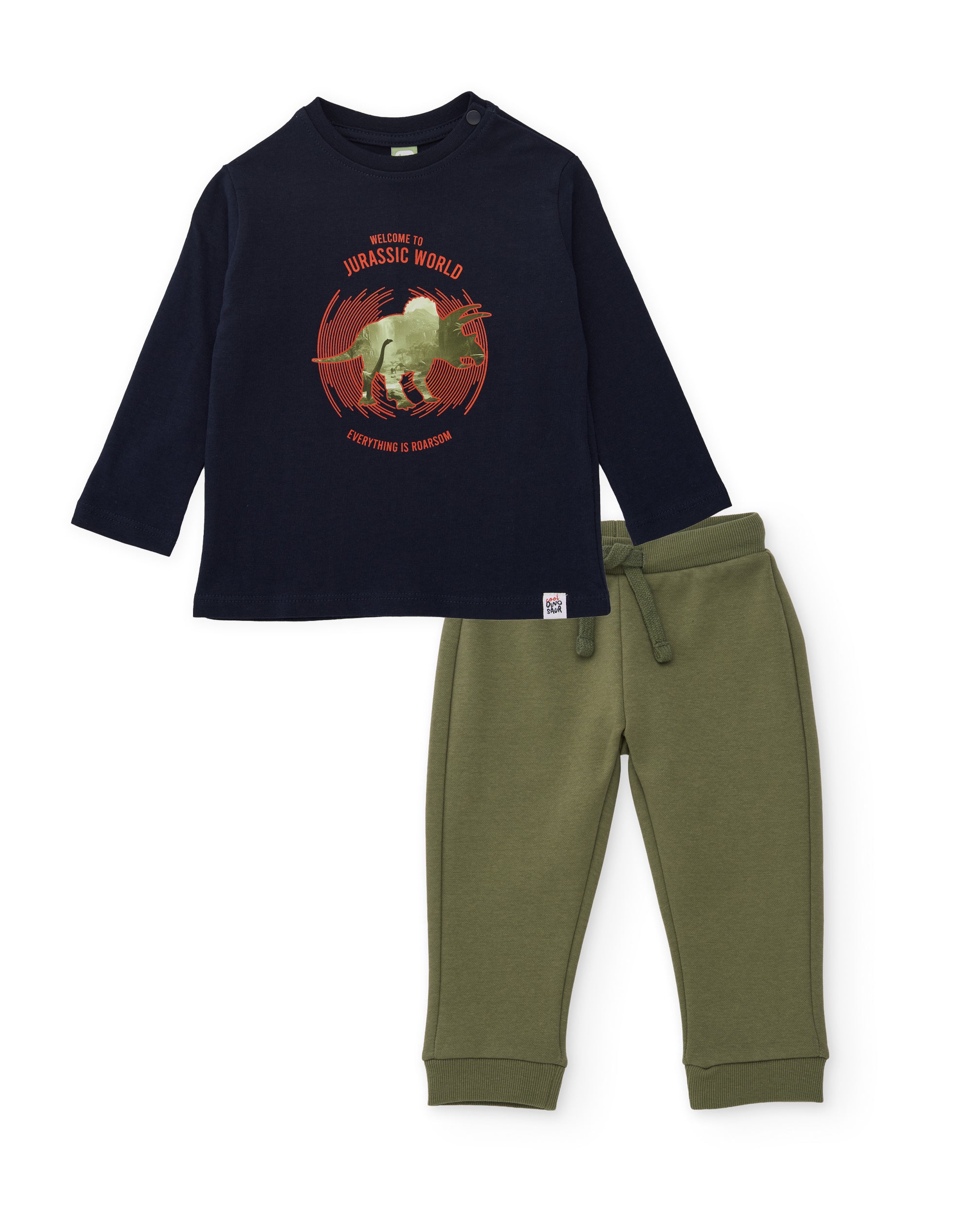 Conjunto de niño con camiseta estampada de dinosaurio