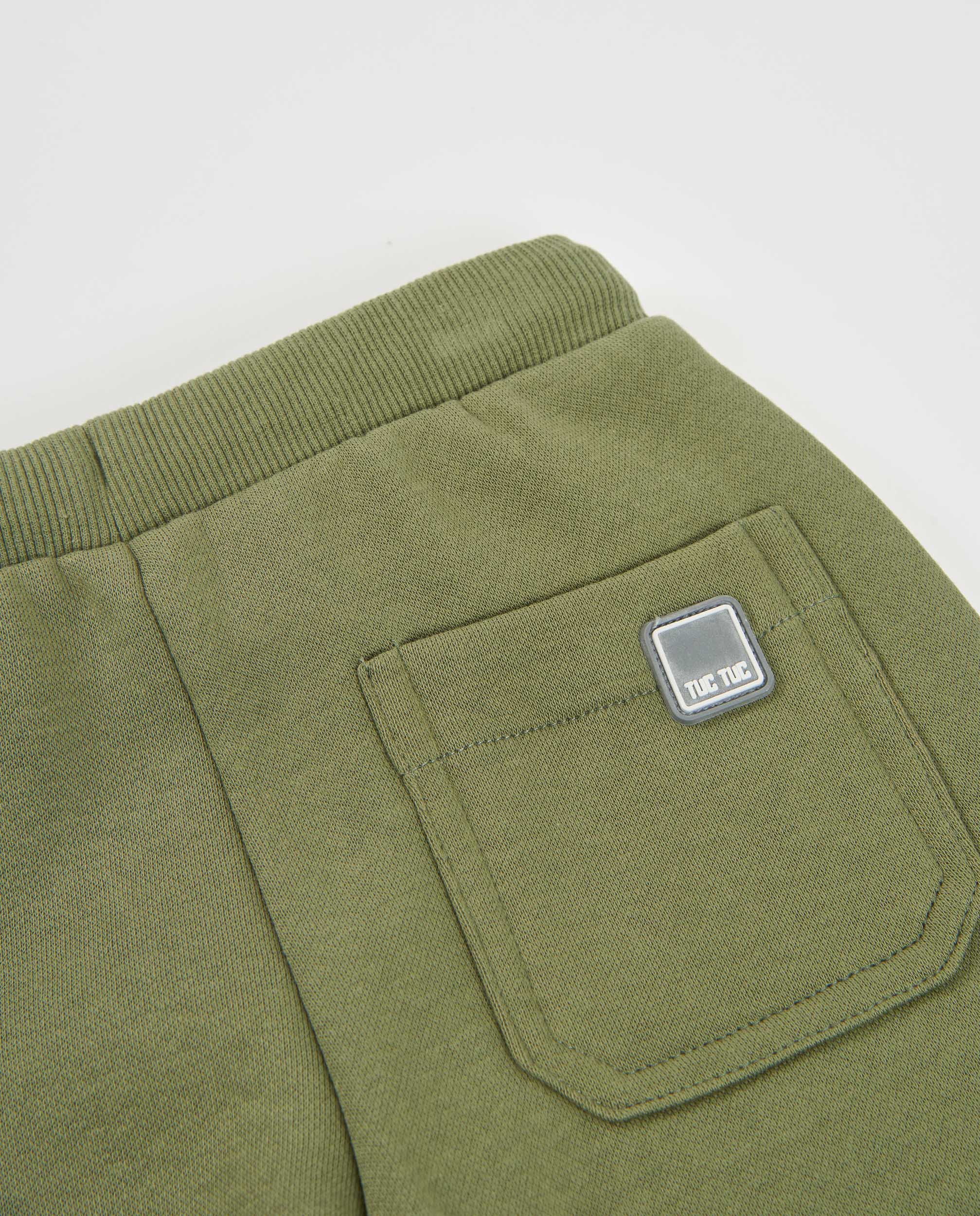Pantalón de niño de felpa con cinturilla ajustable y cordón