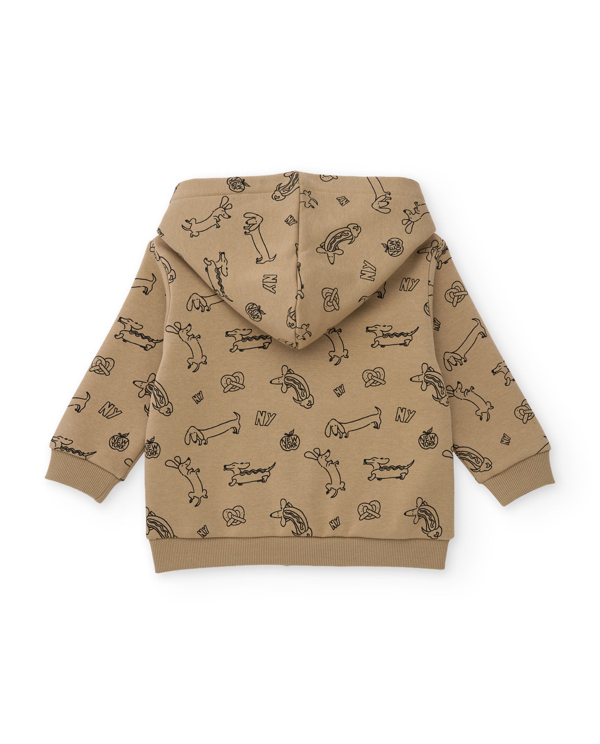 Sudadera de niño de felpa con capucha y estampado frontal