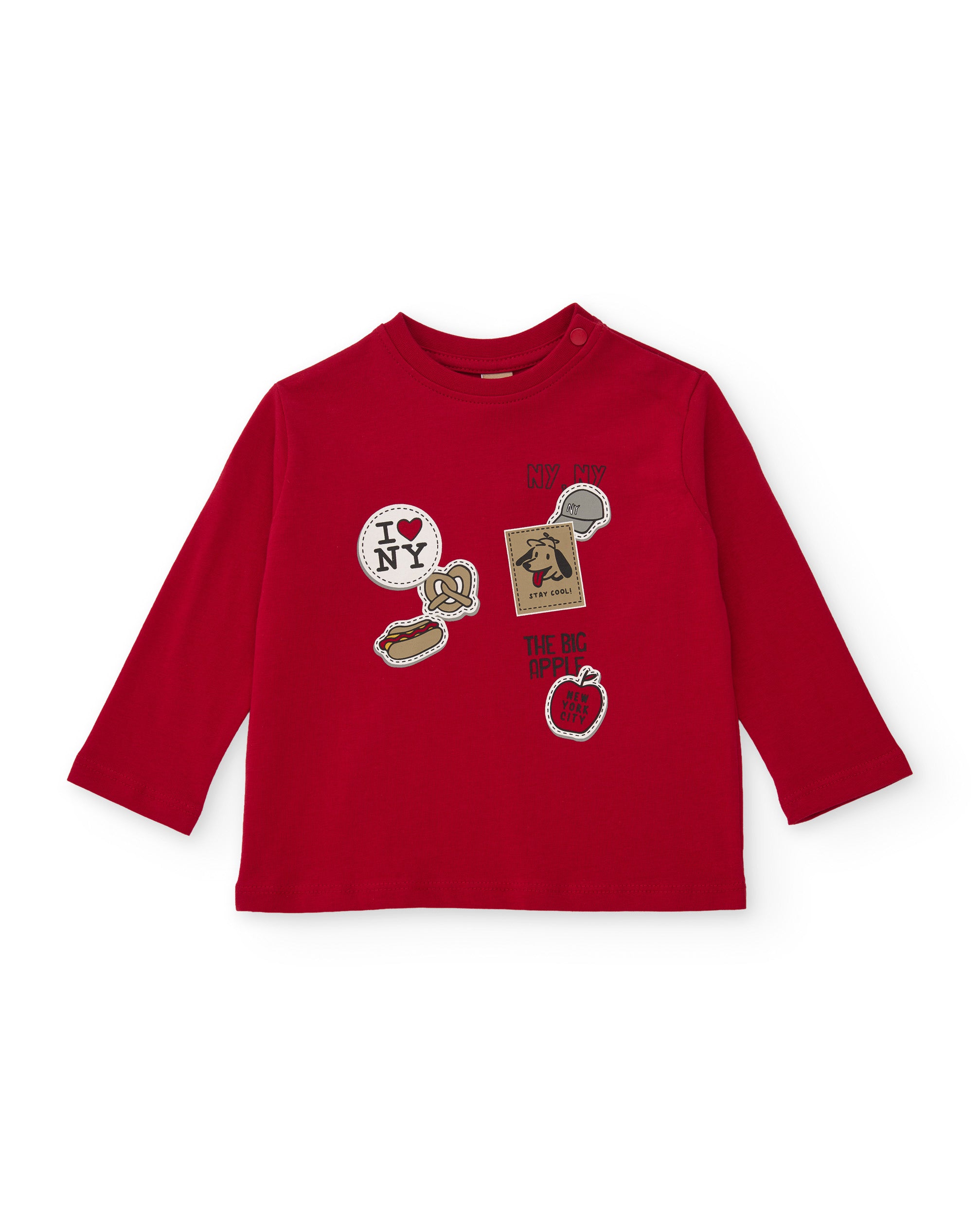 Conjunto de niño con camiseta de estampado gráfico y pantalón de felpa