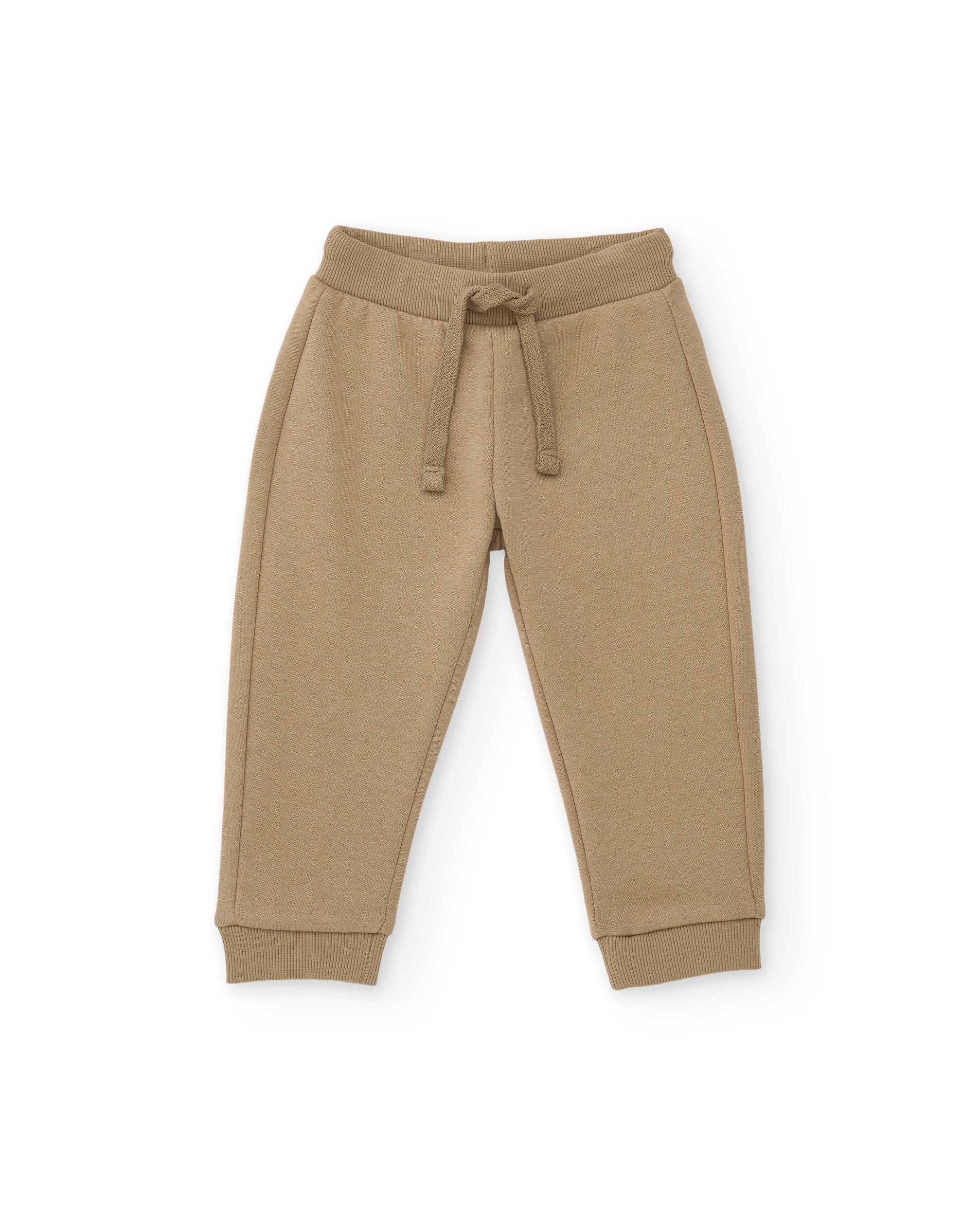 Pantalón de niño de felpa con puños canale y cordón