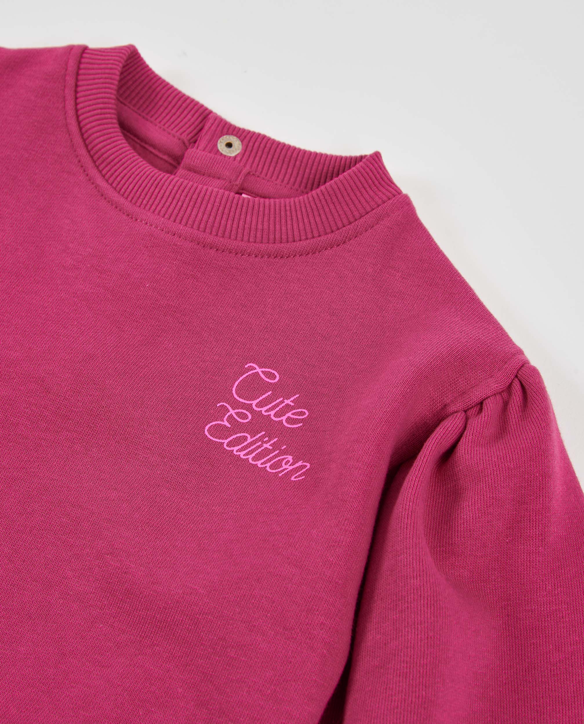 Sudadera de niña de felpa con lazos decorativos