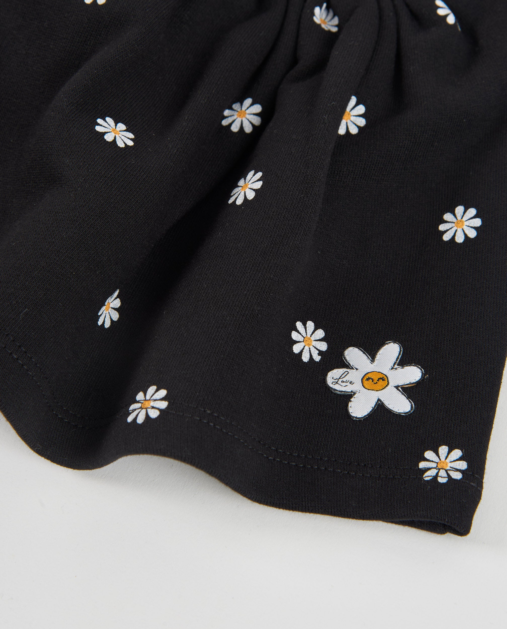Falda de niña de algodón con estampado floral