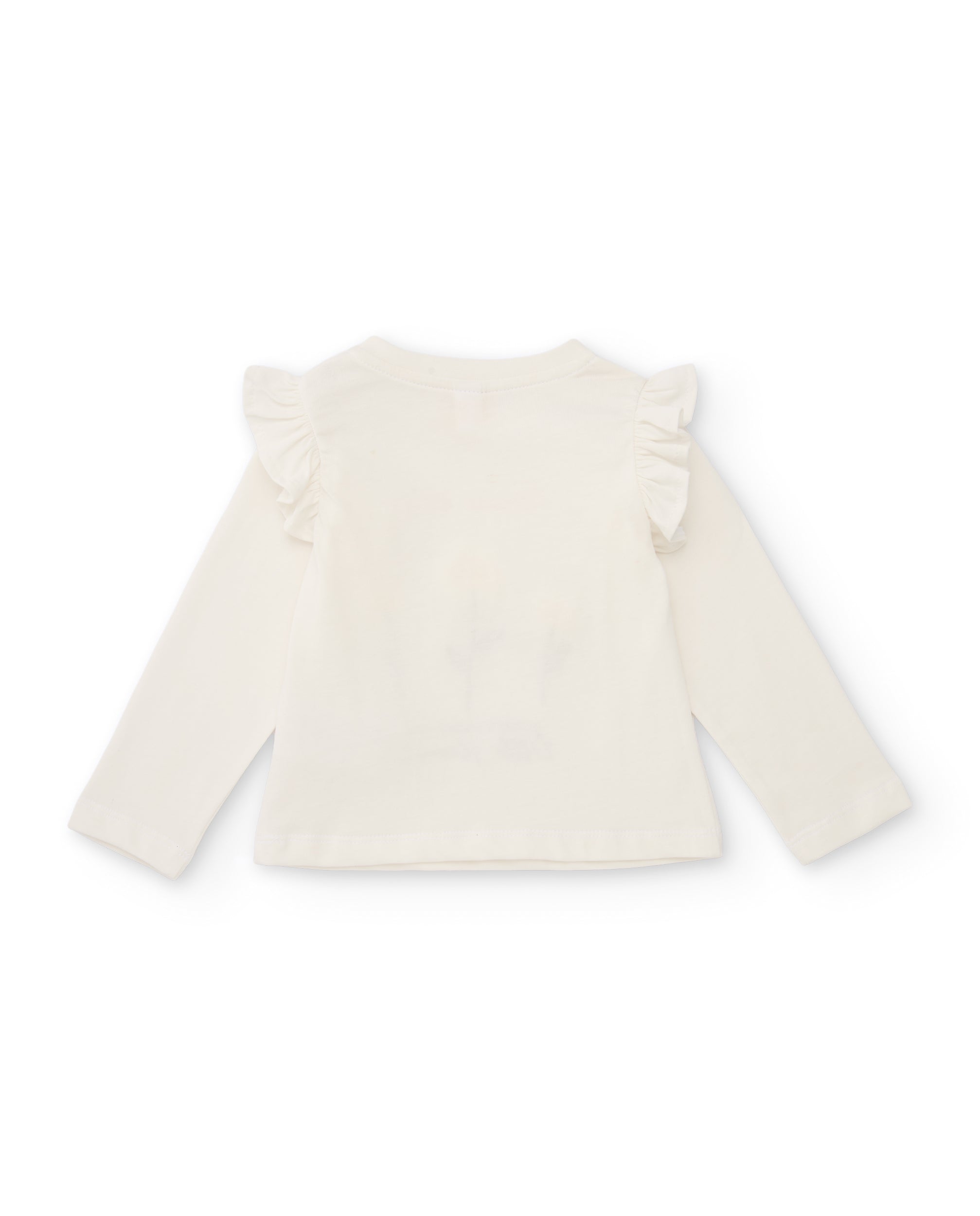Girls knit T-shirt with a floral print