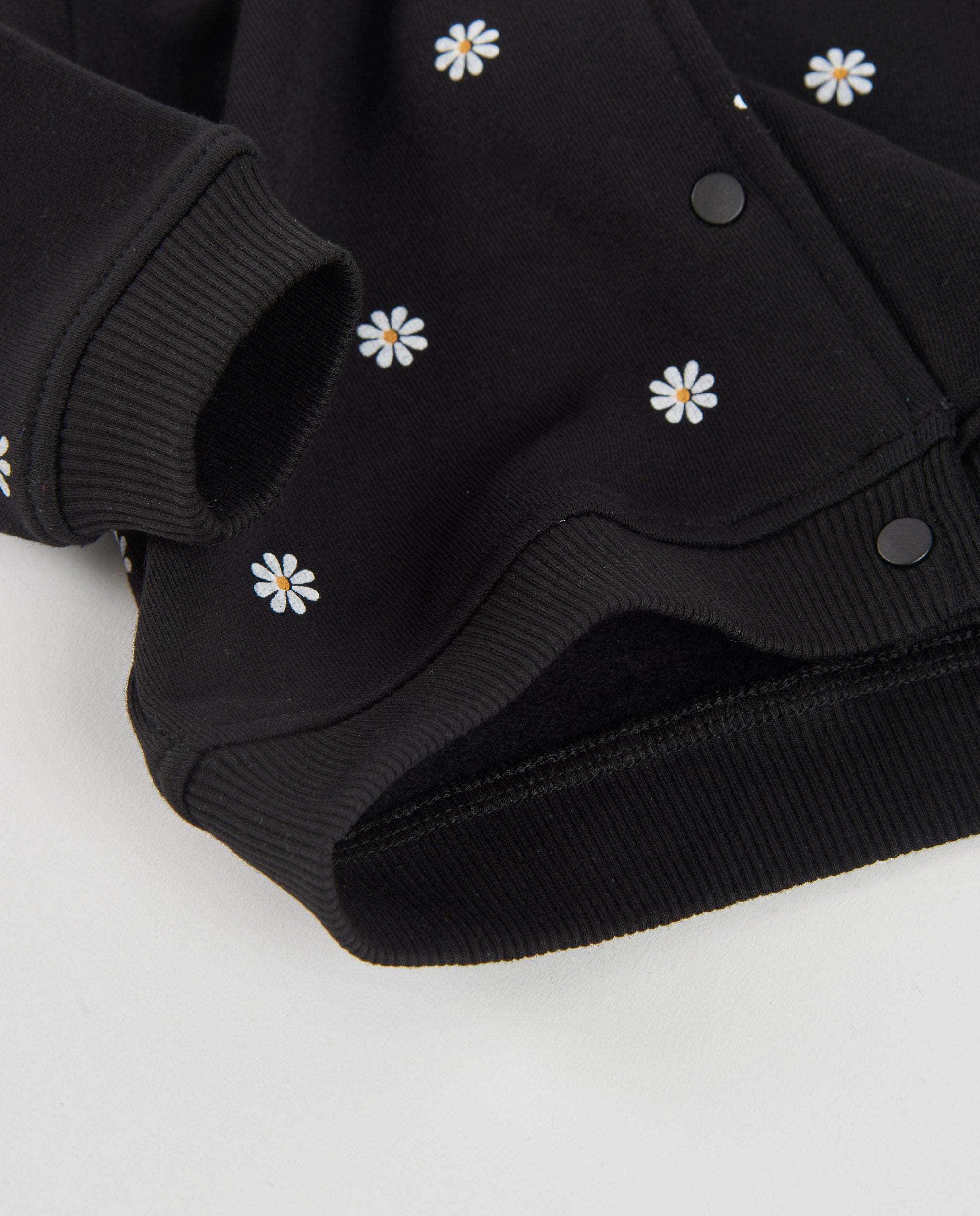 Chaqueta de niña de felpa con estampado floral y tacto suave