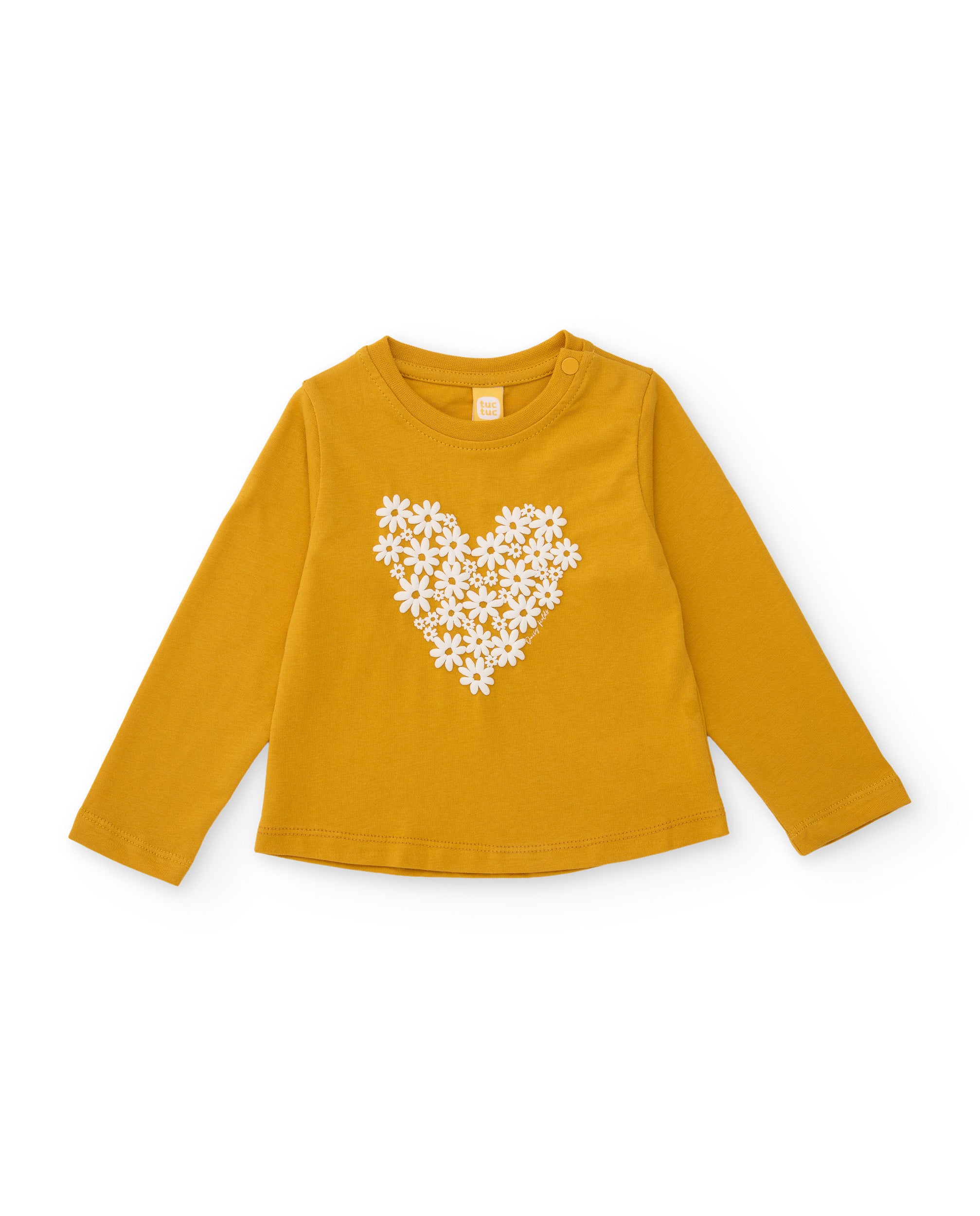 Conjunto de niña de punto con camiseta estampada y leggings elásticos