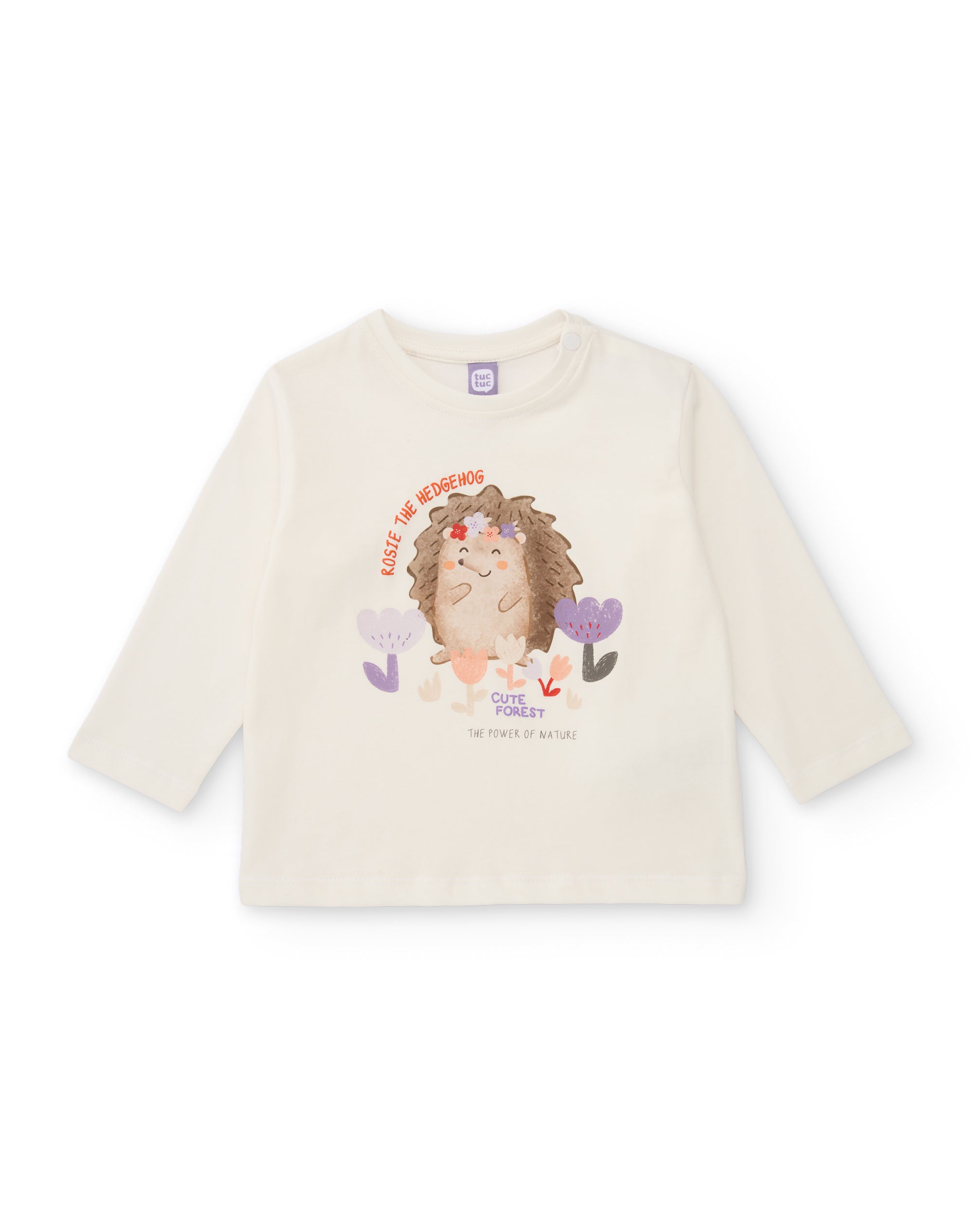 Conjunto de niña de punto con camiseta estampada y legging a juego