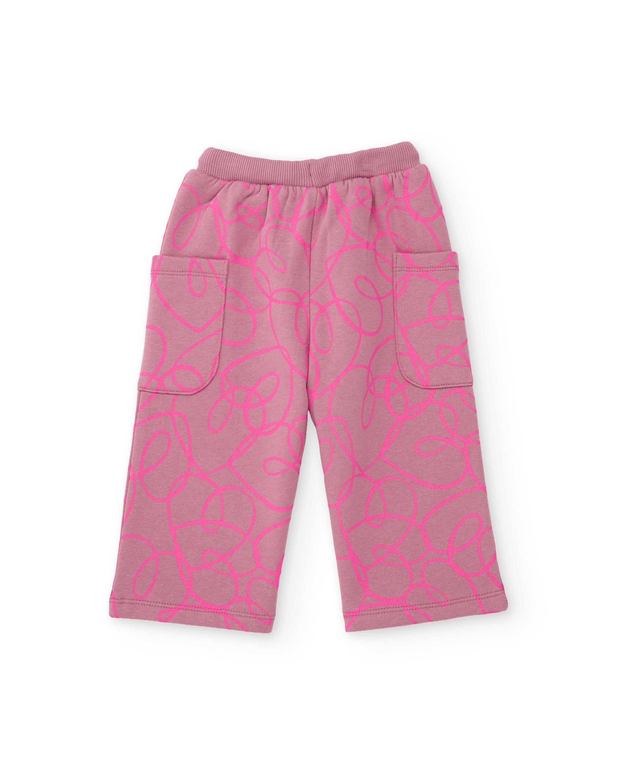 Pantalón de niña de felpa con diseño divertido y cintura elástica