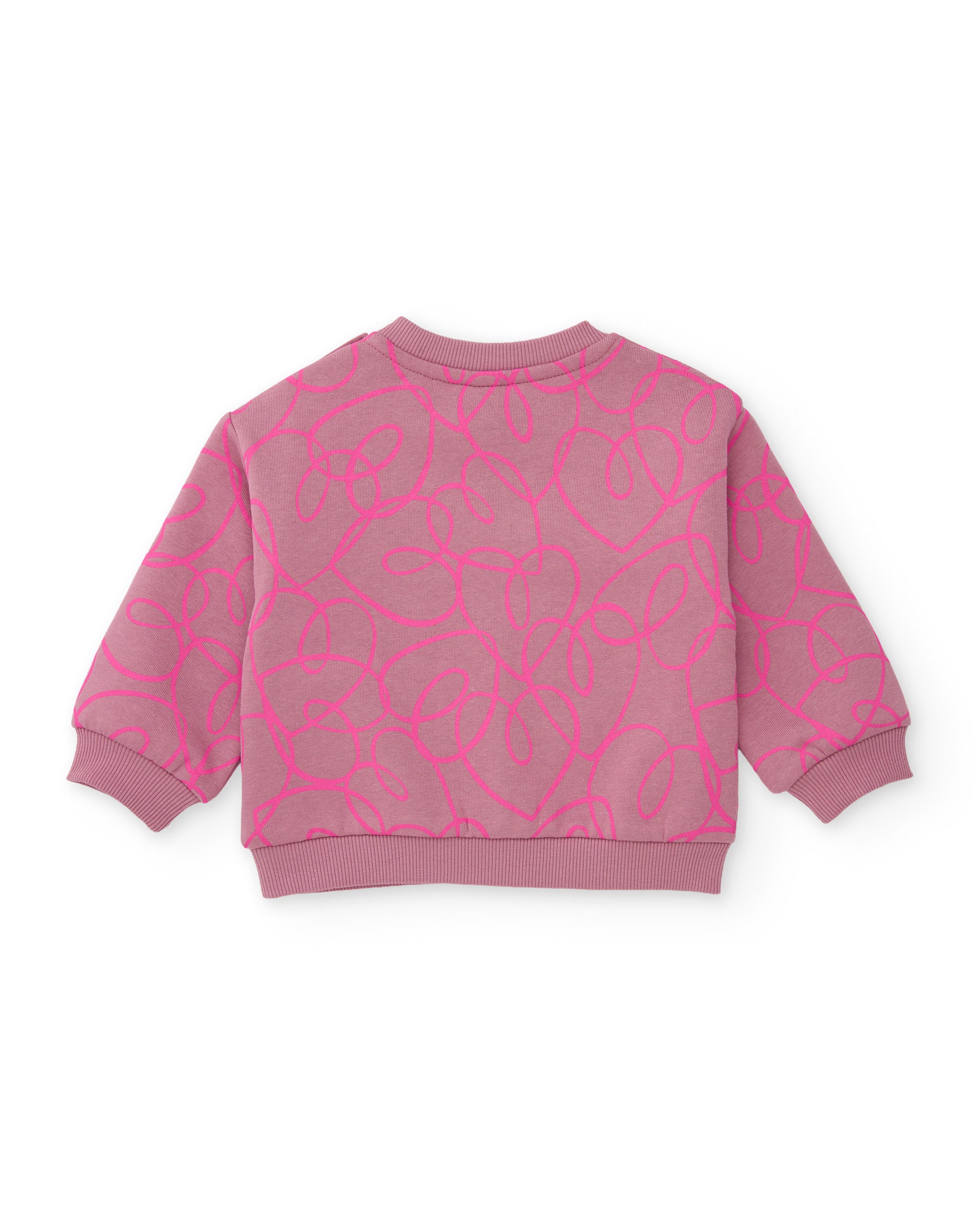 Sudadera de niña de felpa con diseño abstracto y tacto suave