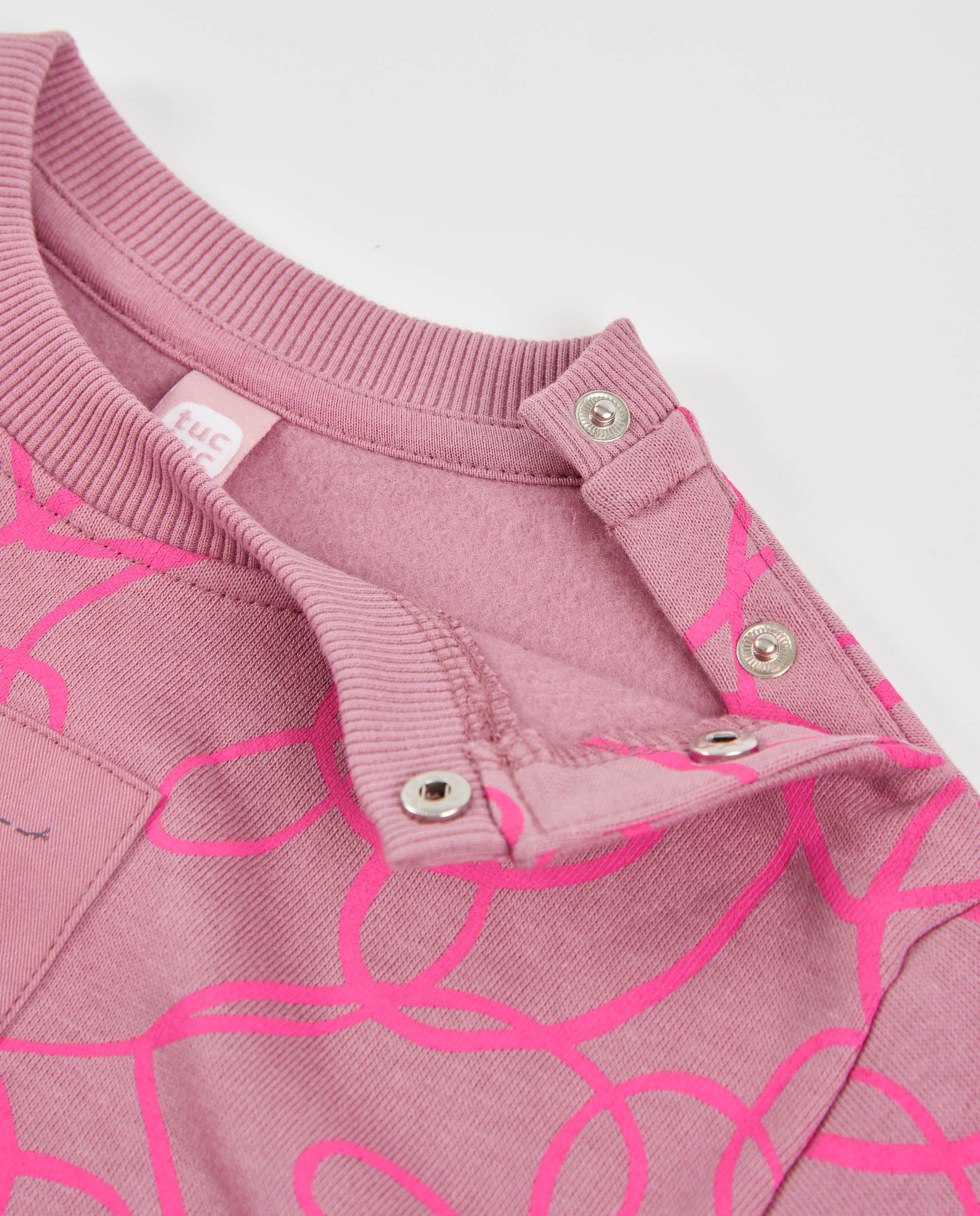 Sudadera de niña de felpa con diseño abstracto y tacto suave