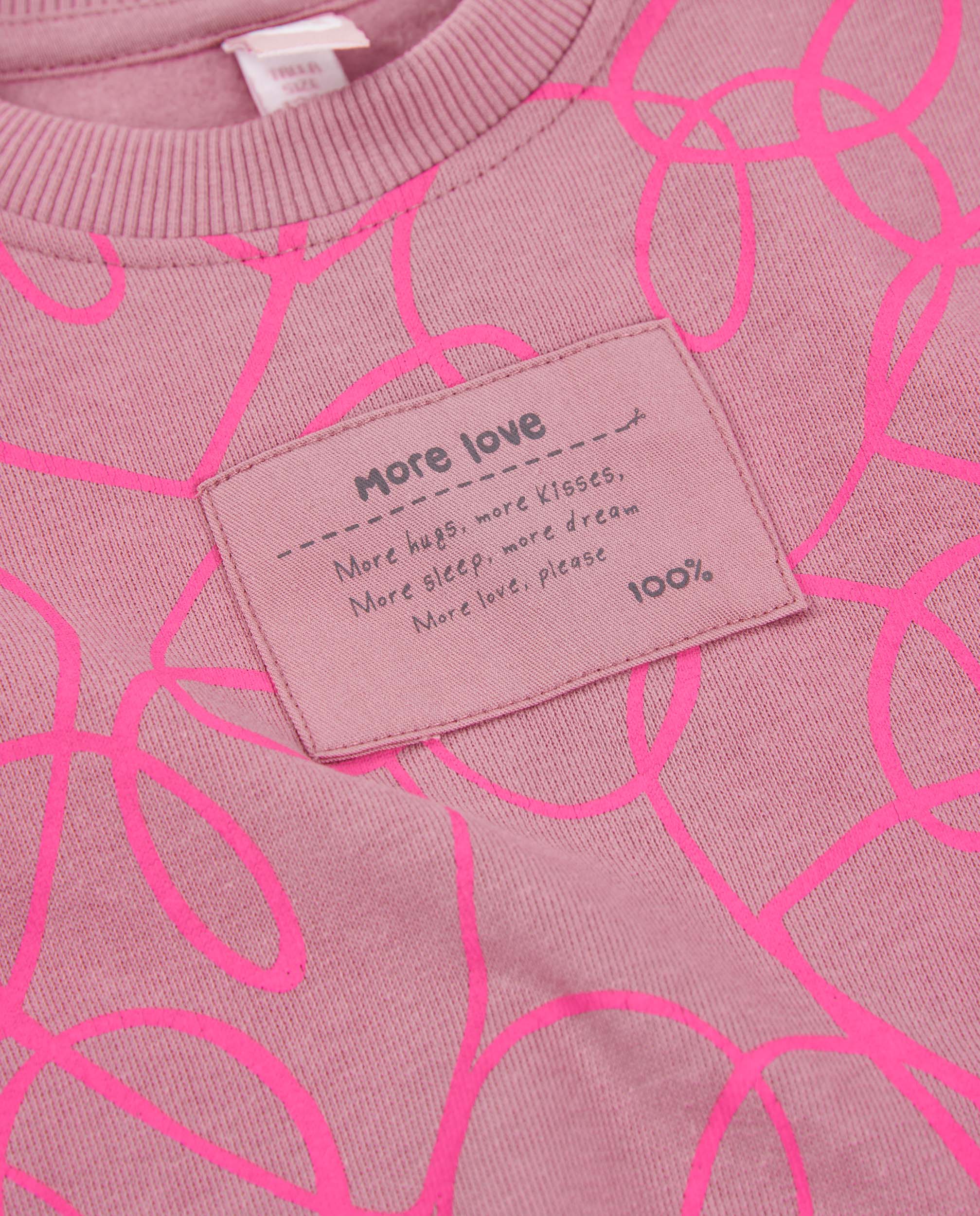 Sudadera de niña de felpa con diseño abstracto y tacto suave