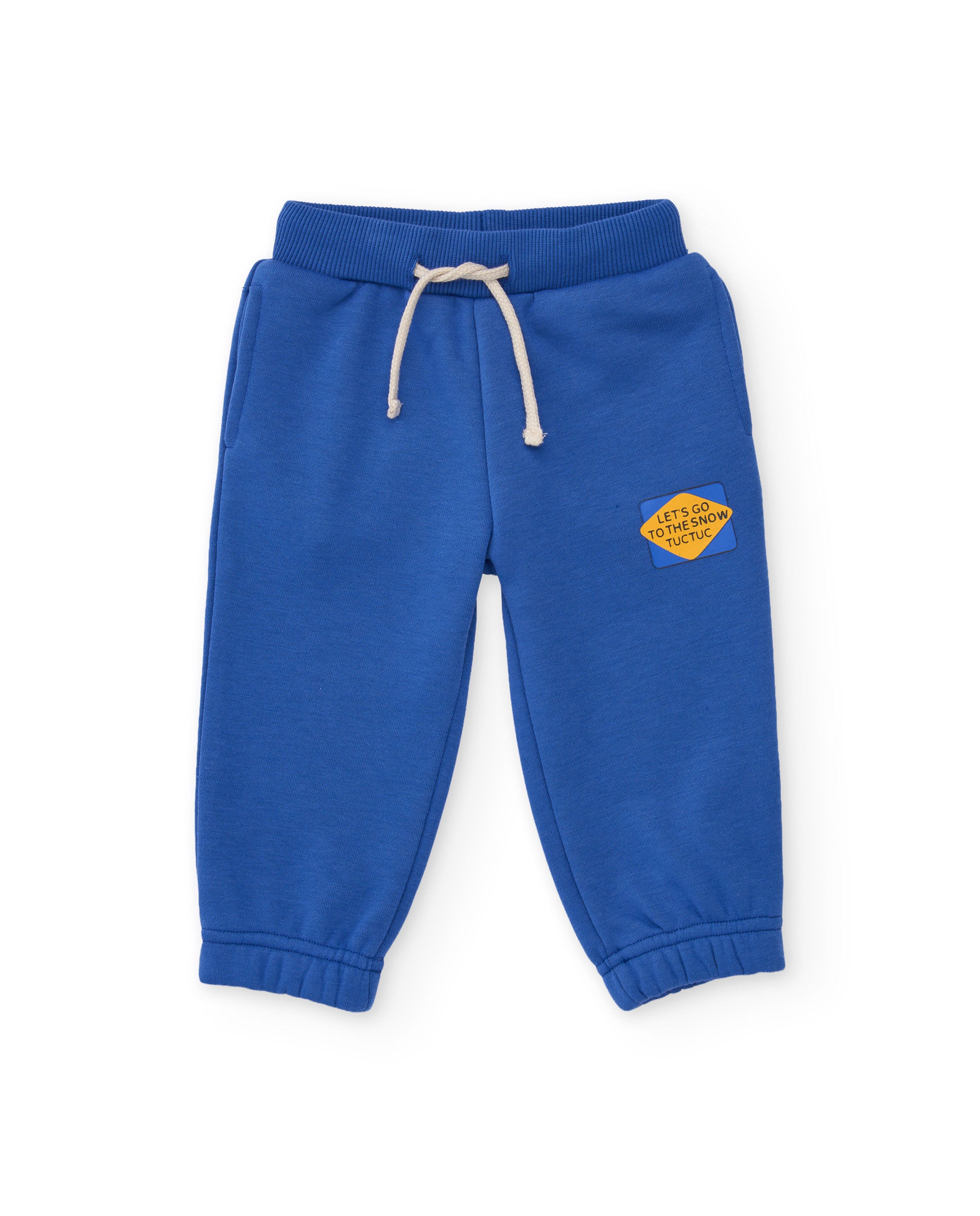 Pantalón de niño de felpa con bolsillo estampado