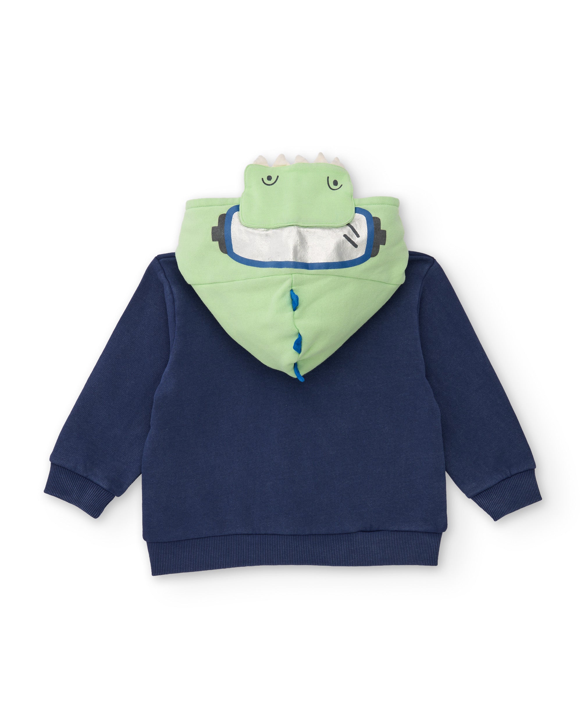 Sudadera de niño de felpa con capucha de cocodrilo y diseño divertido