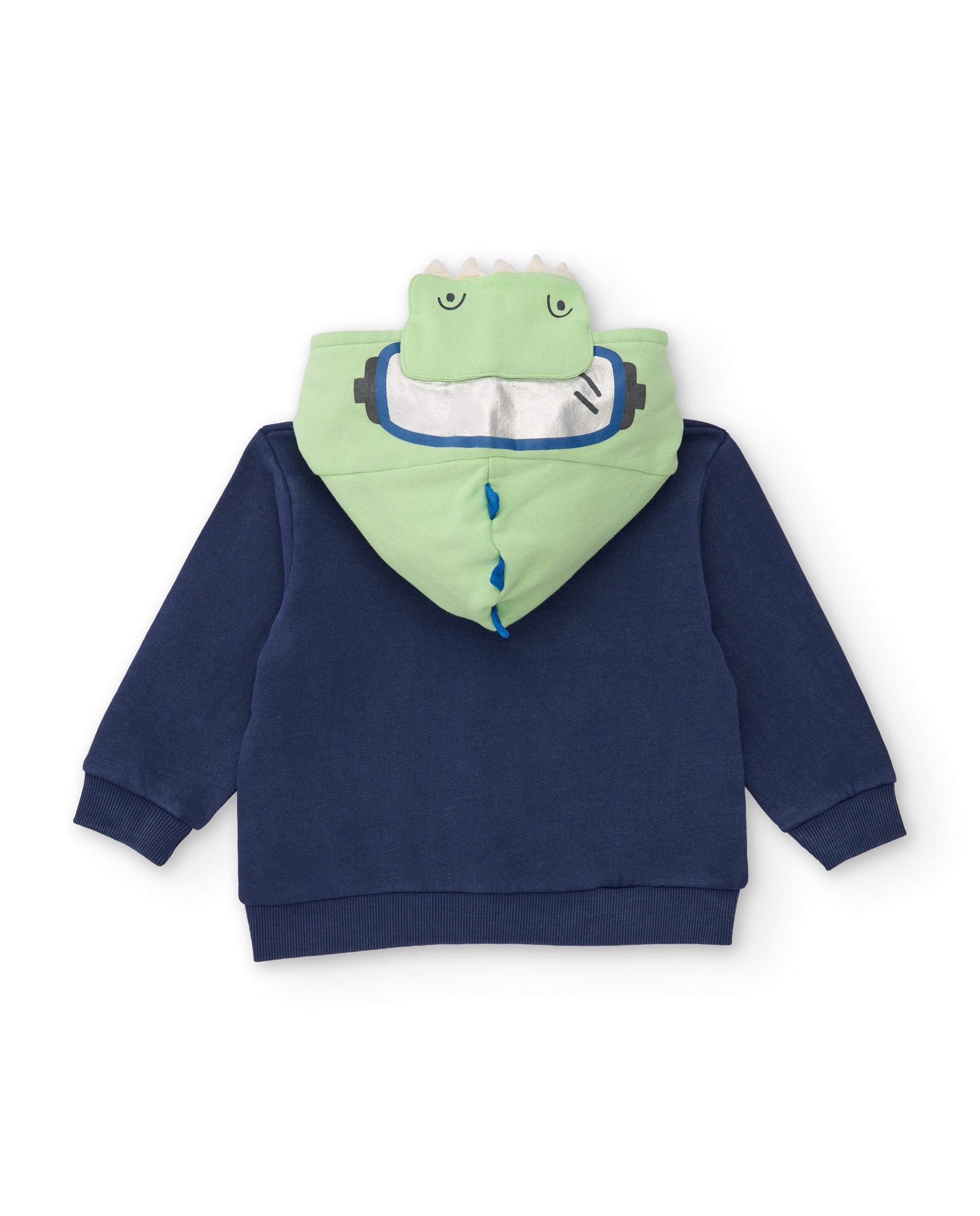 Conjunto de niño de felpa con sudadera de capucha estampada y pantalón a juego