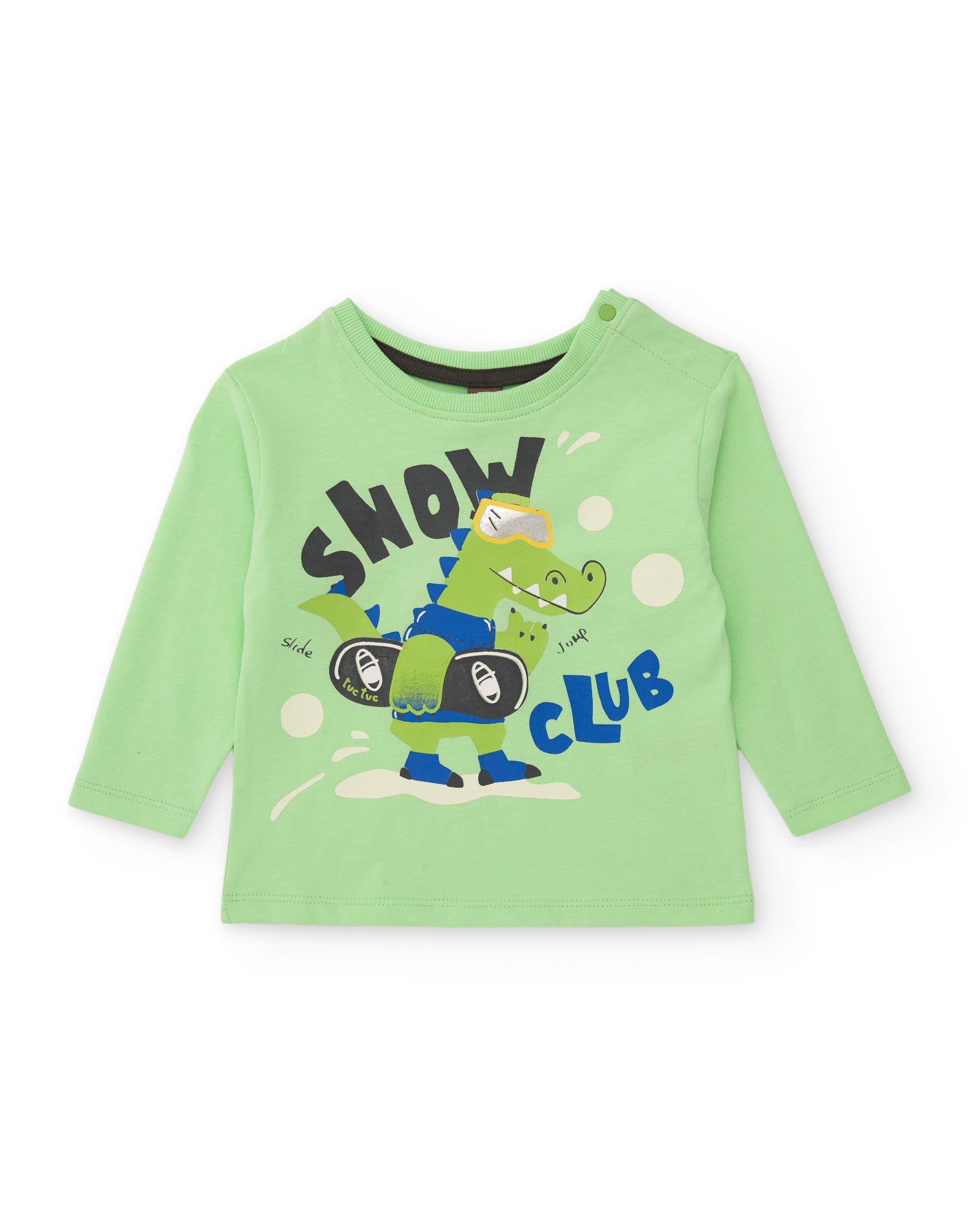 Camiseta de niño de punto con gráfico divertido y manga larga