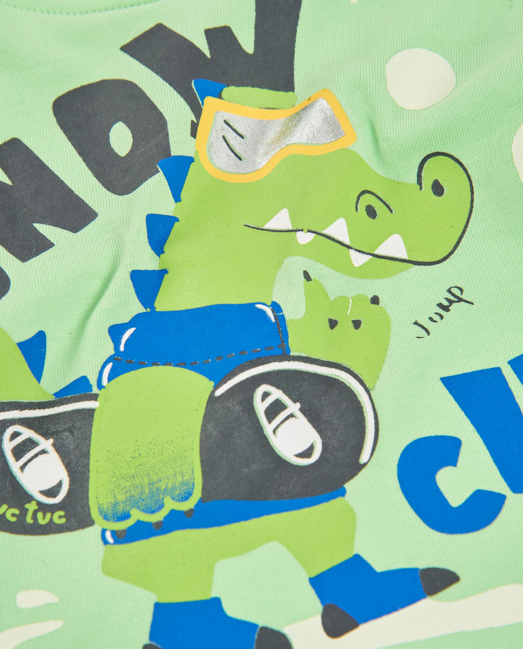 Camiseta de niño de punto con gráfico divertido y manga larga